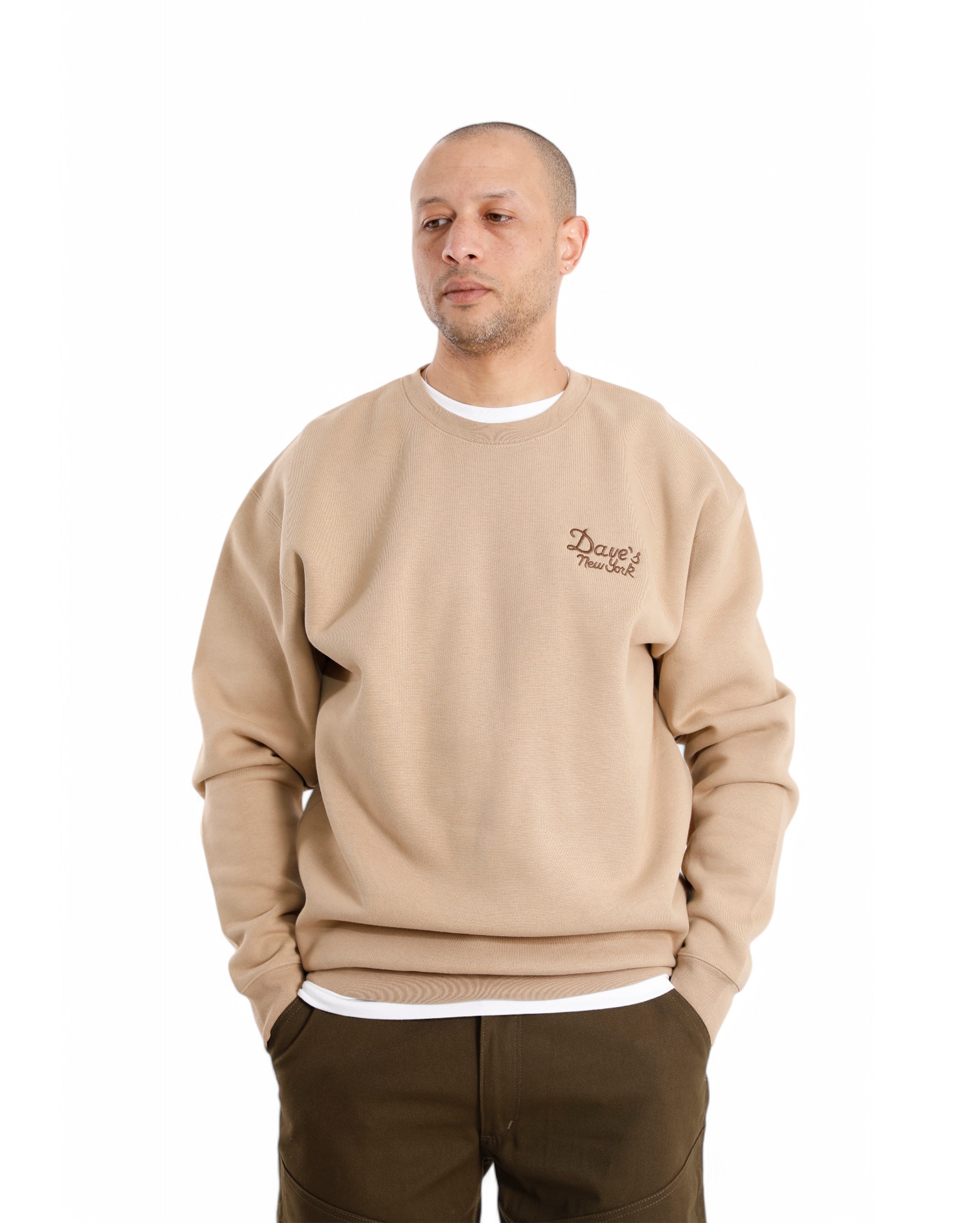 Vintage Logo Crew Neck Sweatshirt Sand - Starcowparis - 1