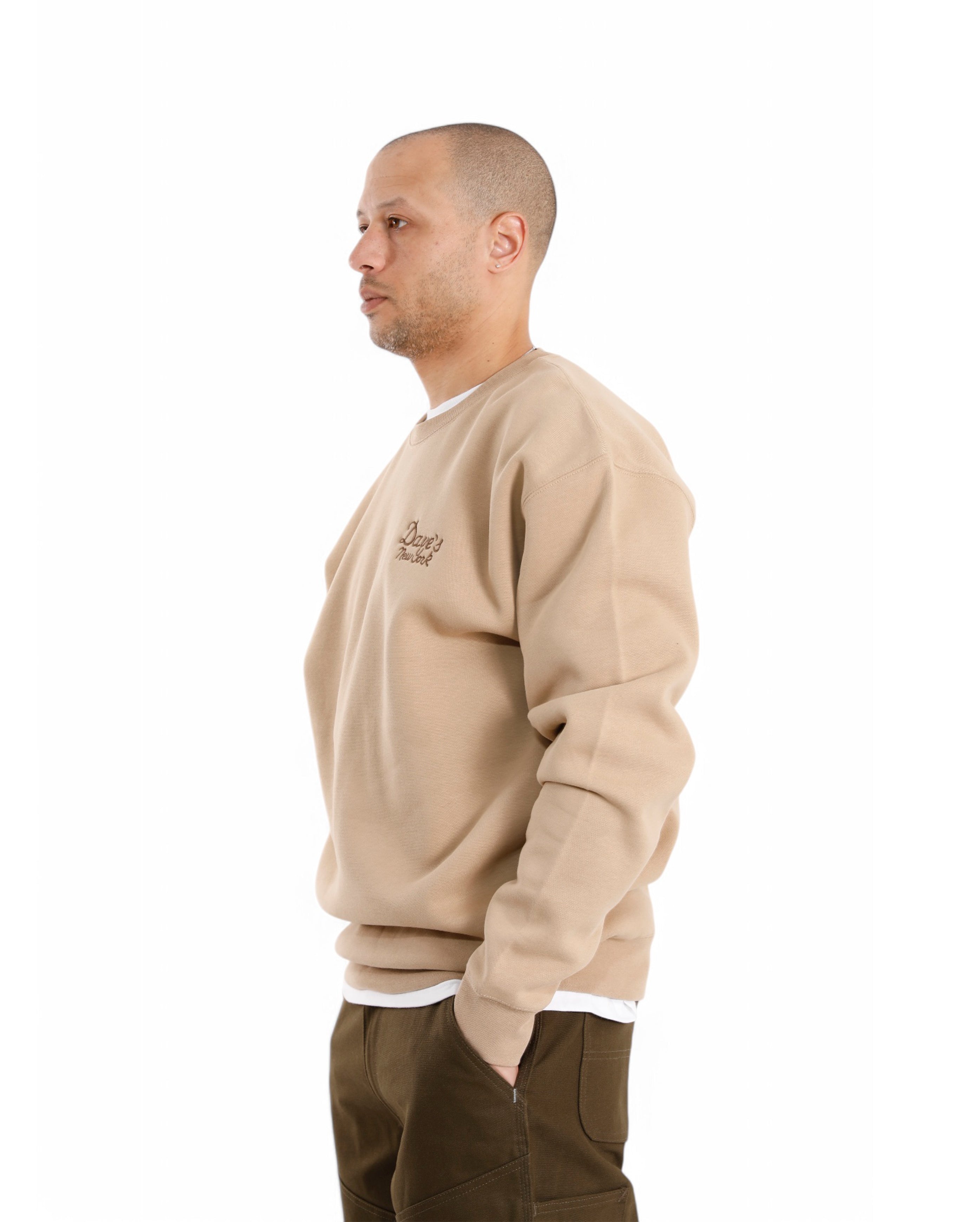 Vintage Logo Crew Neck Sweatshirt Sand - Starcowparis - 2