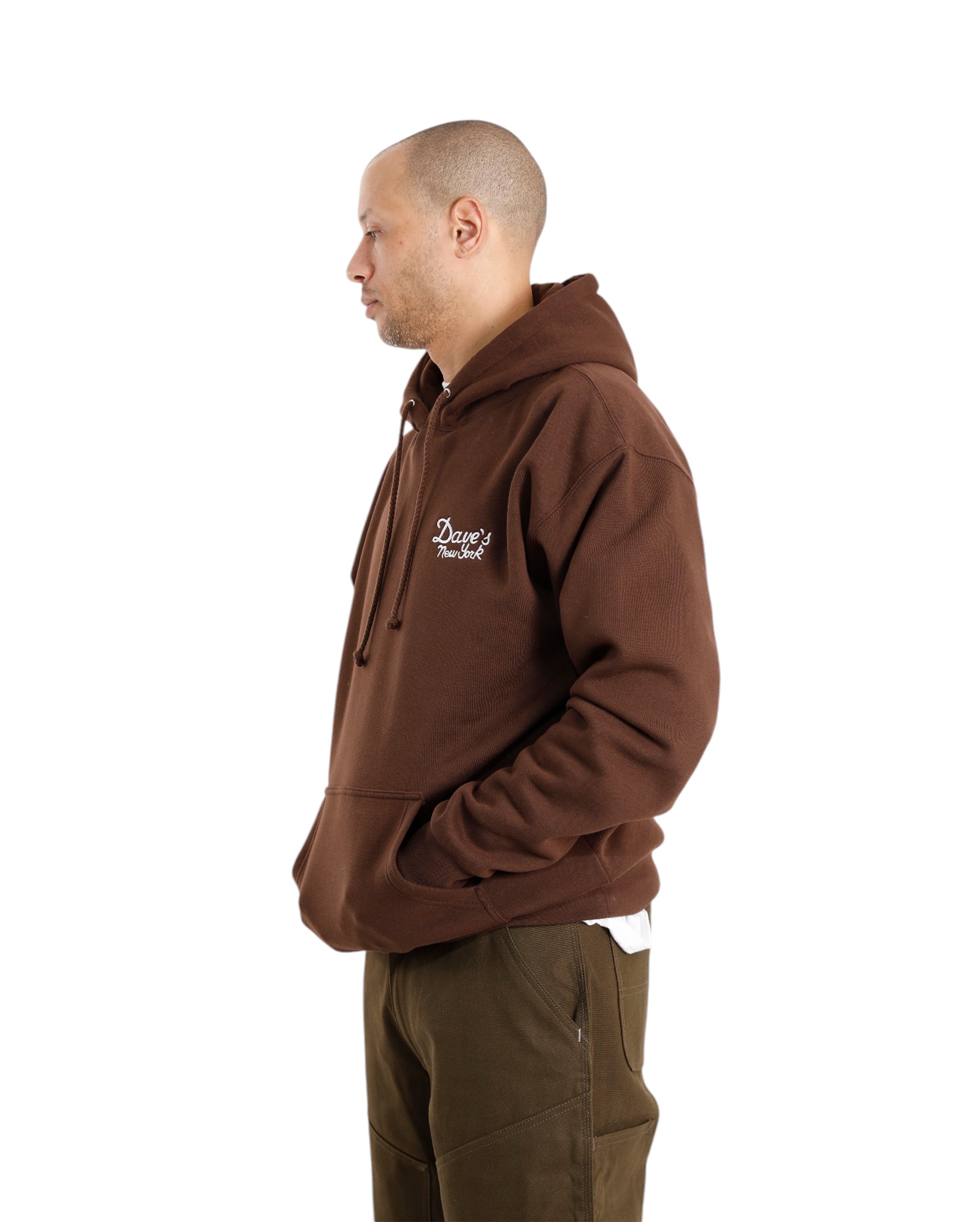 Vintage Logo Hooded Sweatshirt Dark Brown - Starcowparis - 3