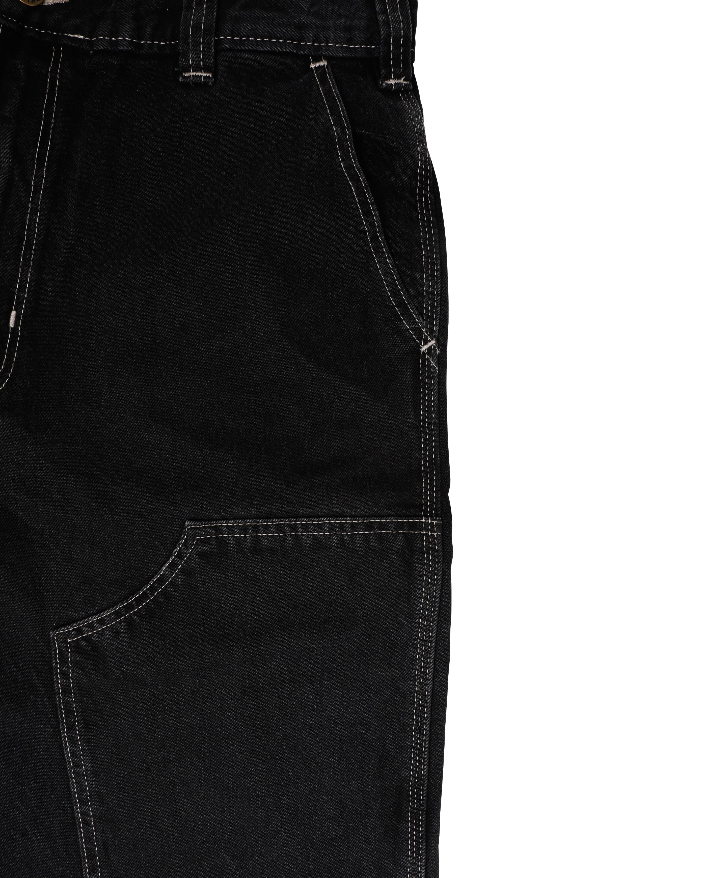 Utility Front Denim Pant Black Wash - Starcowparis