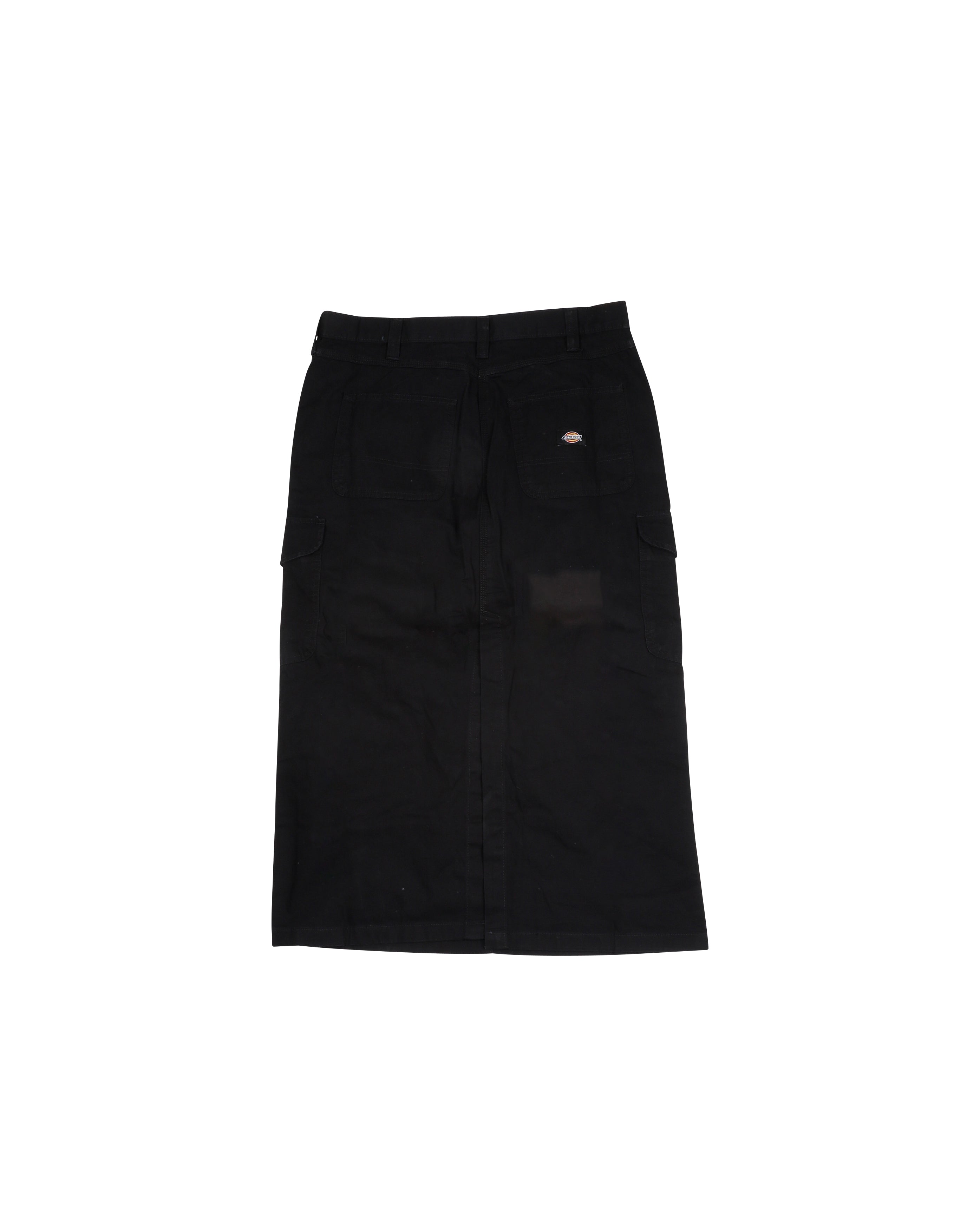 W Duck Canvas Cargo Skirt Black - Starcowparis