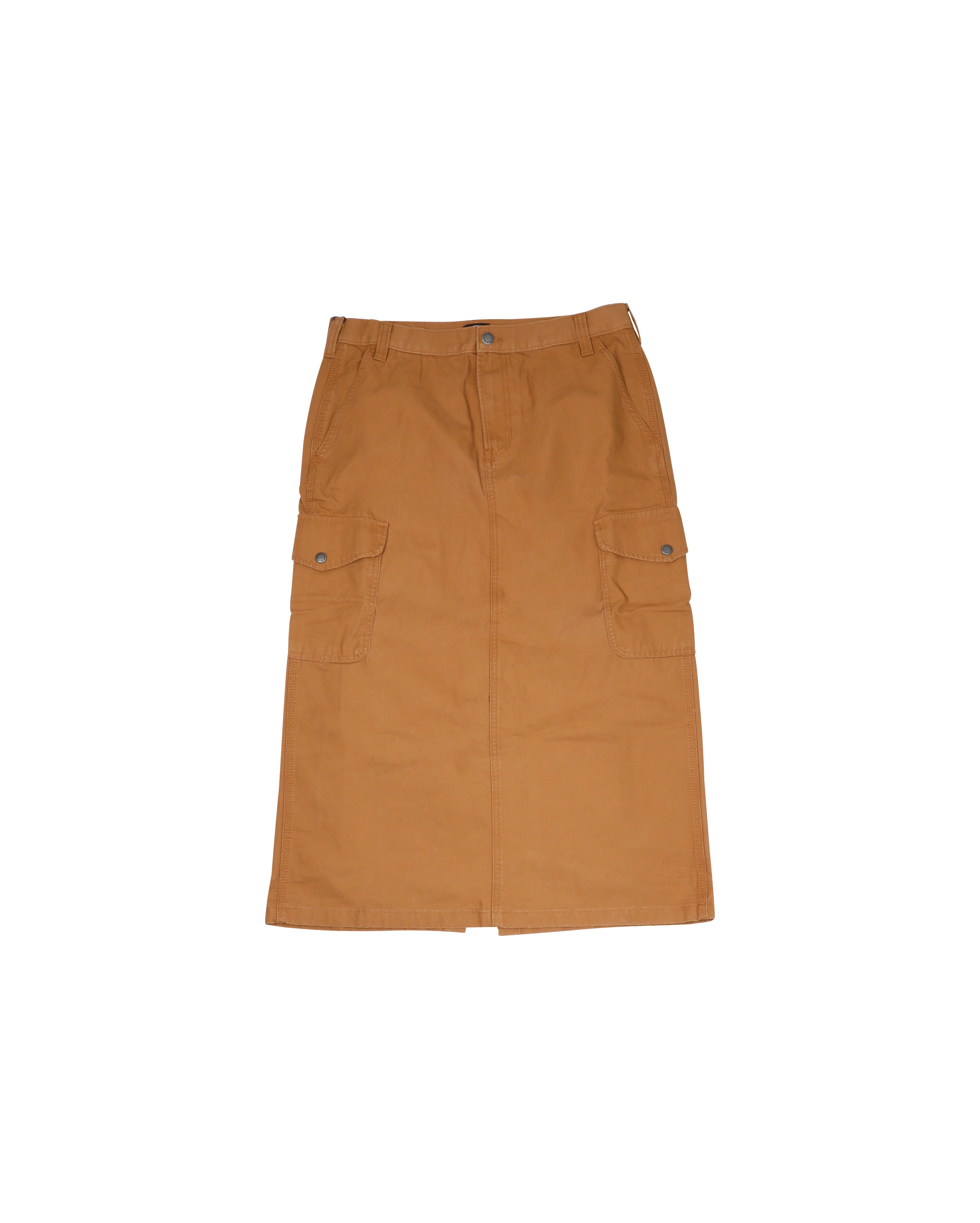 W Duck Canvas Cargo Skirt Brown - Starcowparis - 1