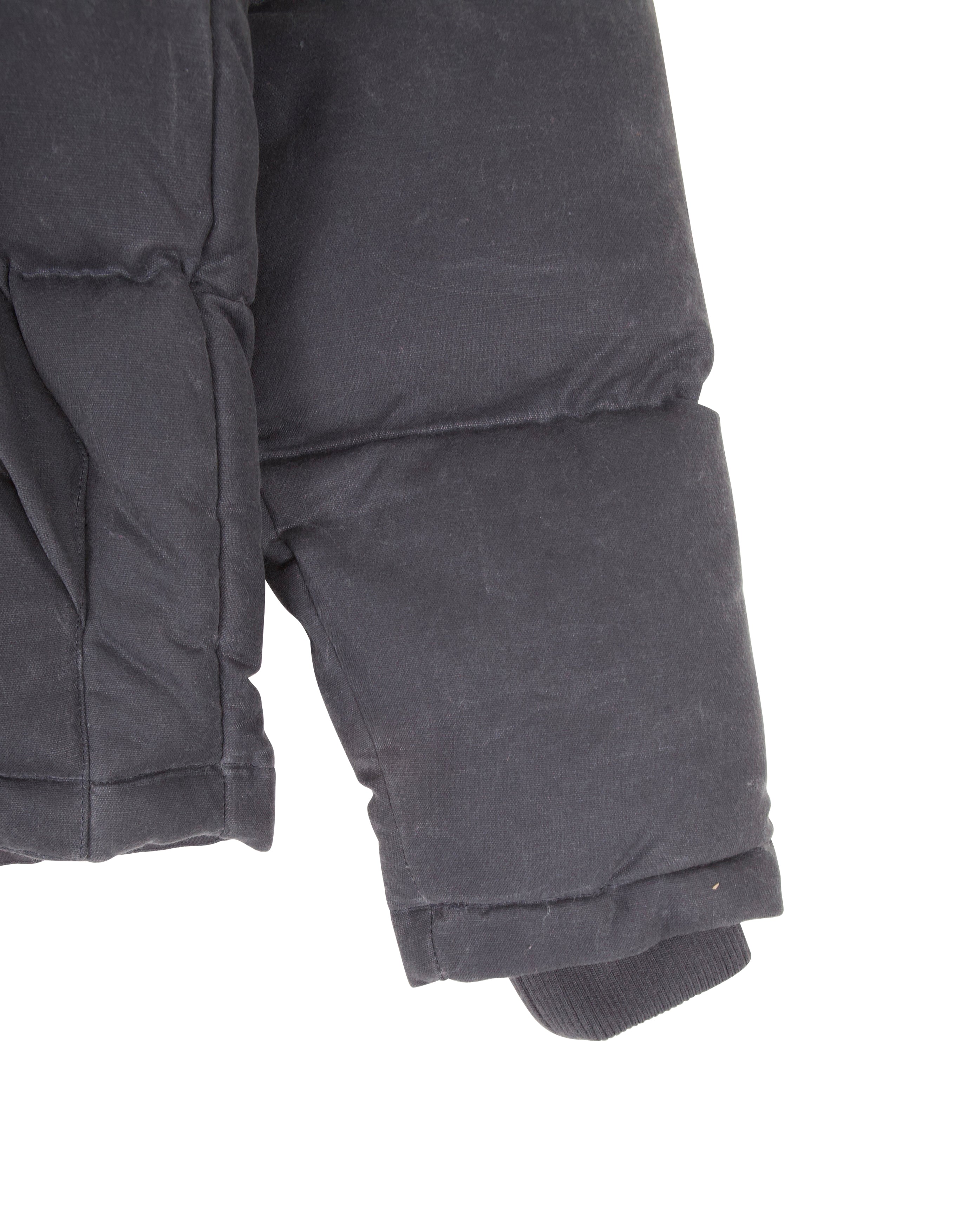 Lucas Waxed Puffer Jacket Charcoal Grey - Starcowparis