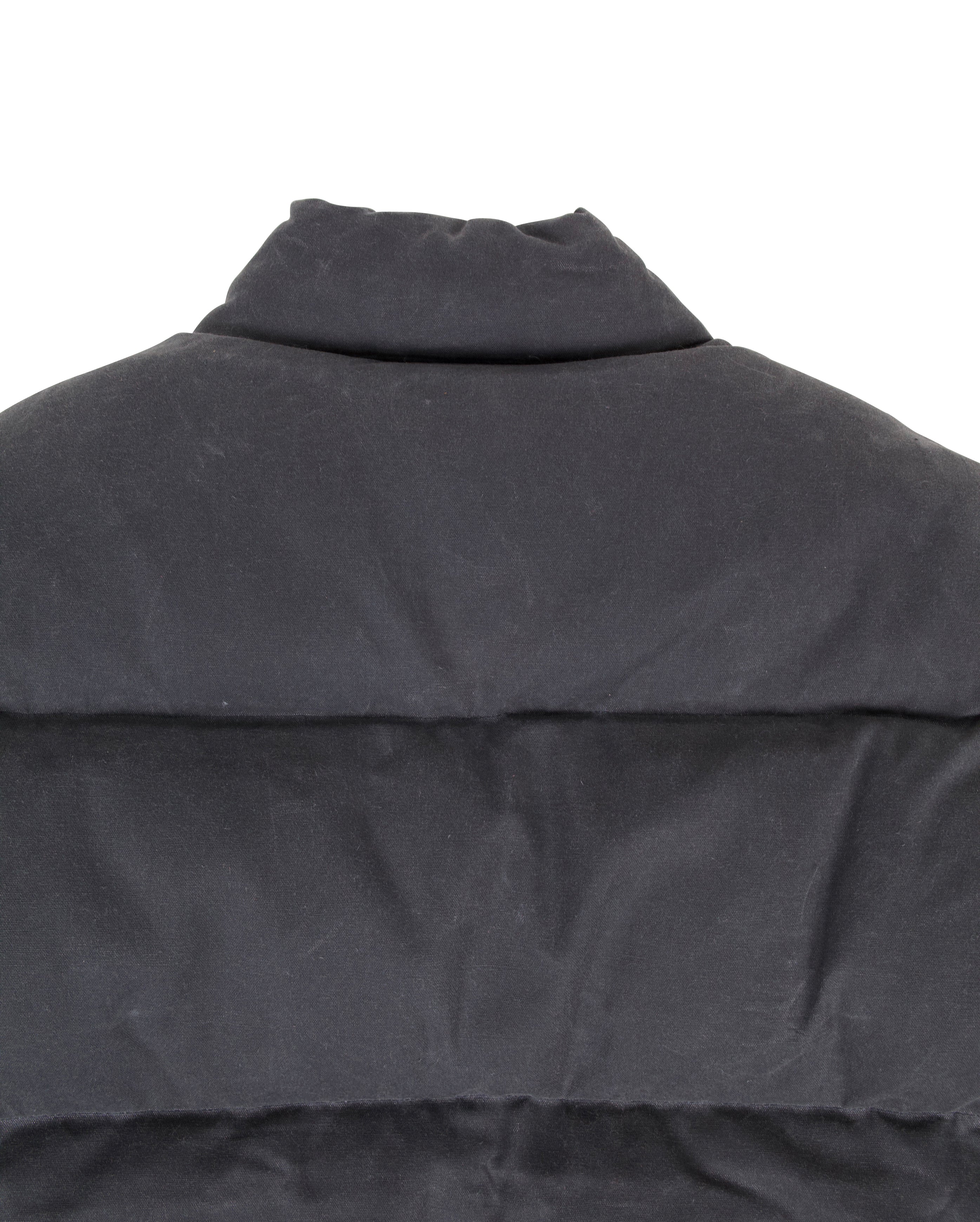 Lucas Waxed Puffer Jacket Charcoal Grey - Starcowparis