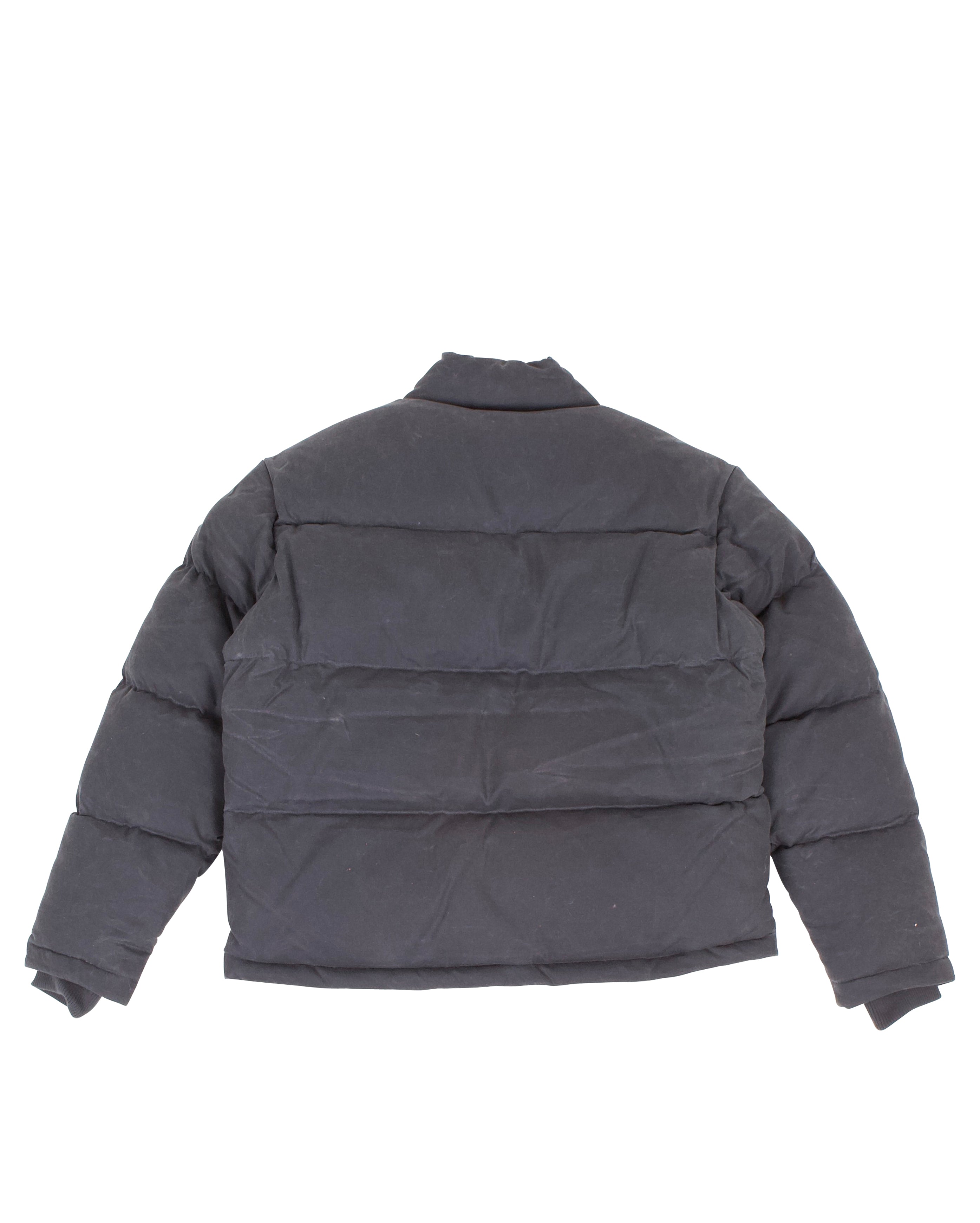 Lucas Waxed Puffer Jacket Charcoal Grey - Starcowparis
