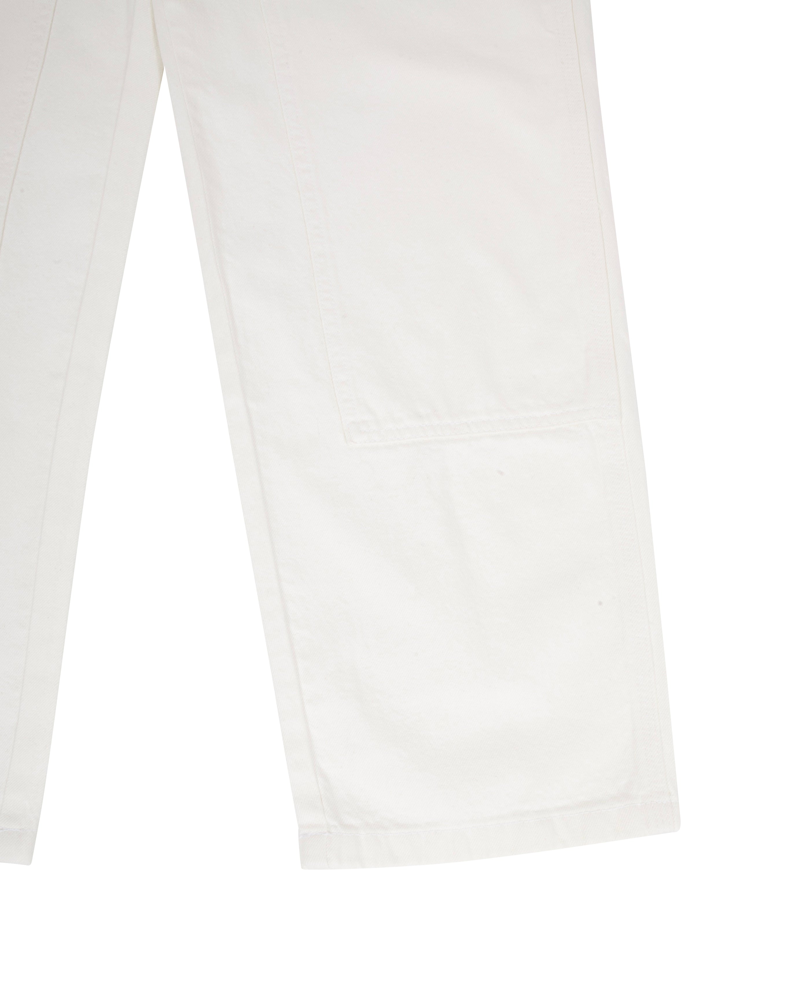 Utility Front Denim Pant White - Starcowparis