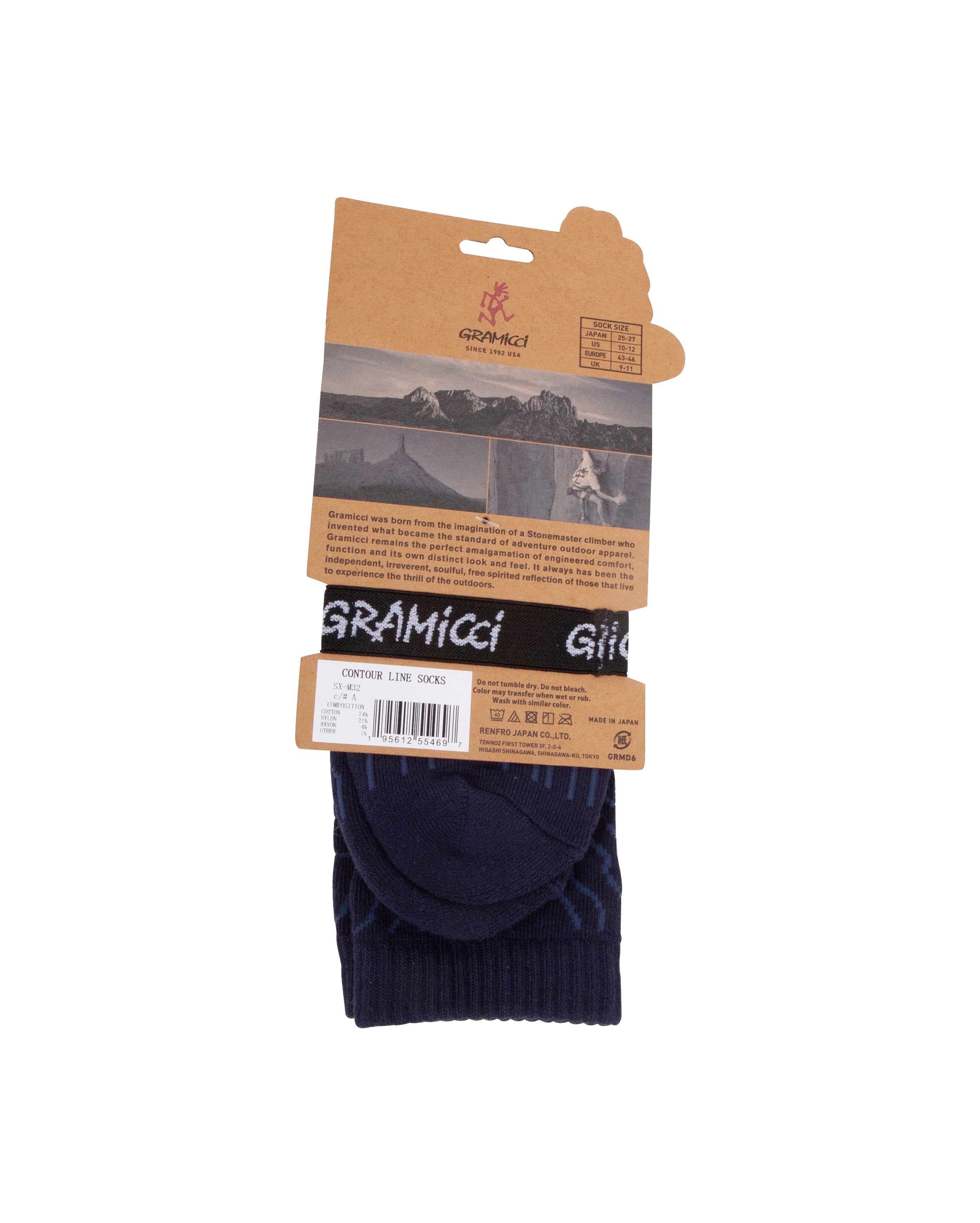 Contour Line Socks Navy - Starcowparis - 3