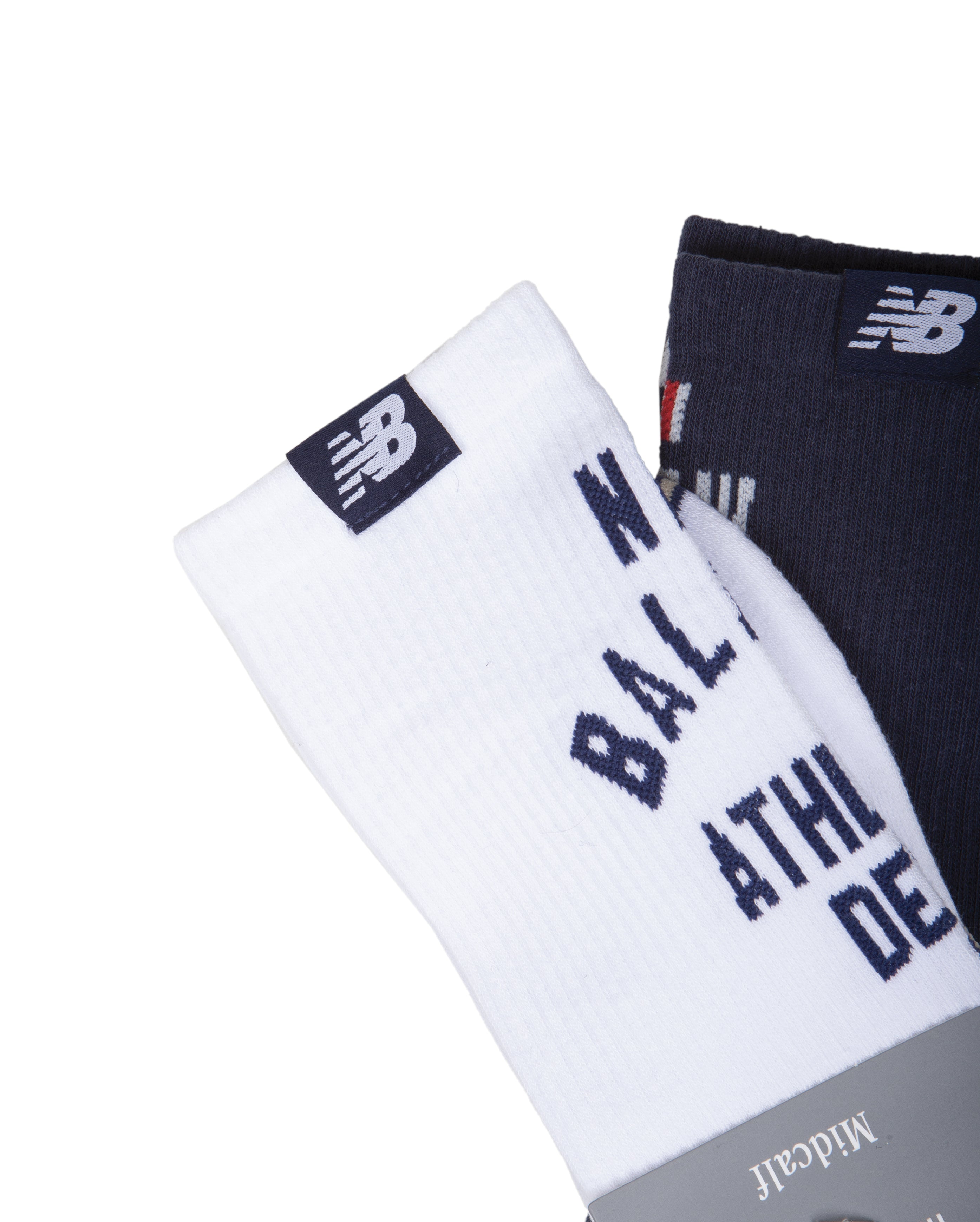 Waffle Lifestyle Midcalf Socks White Navy AS1 - Starcowparis - 3