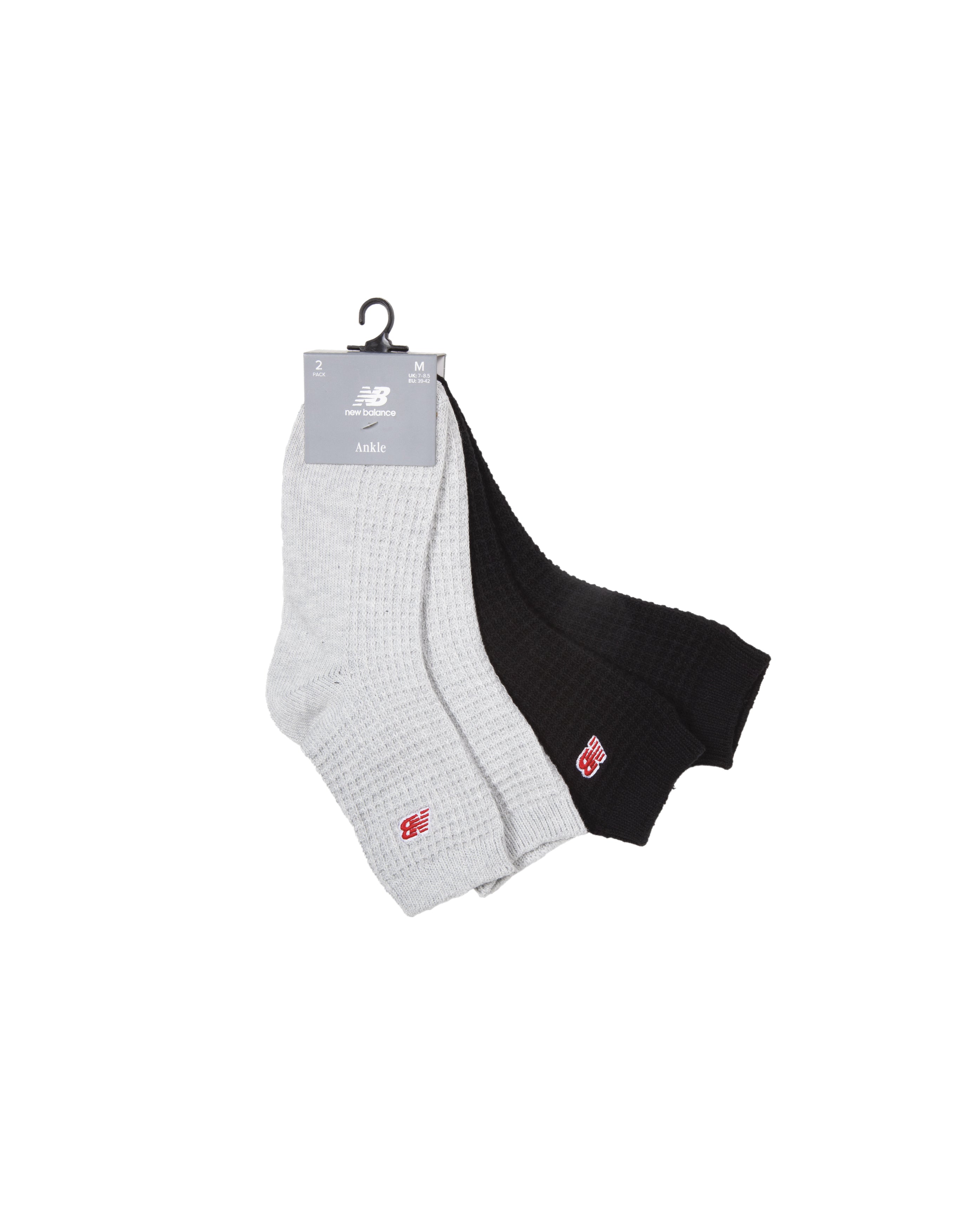 Waffle Ankle Socks Grey Black AS1 - Starcowparis - 1