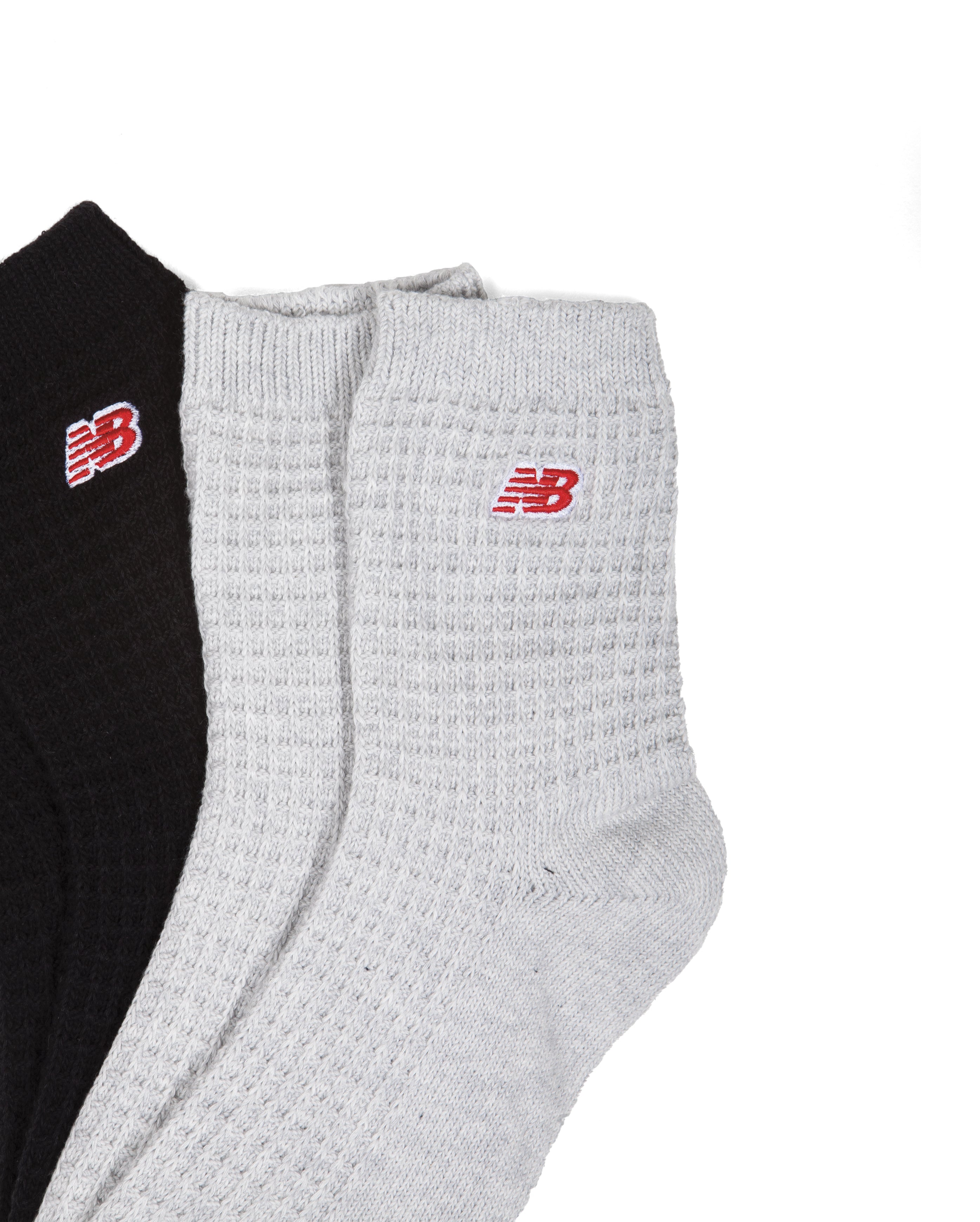 Waffle Ankle Socks Grey Black AS1 - Starcowparis - 2