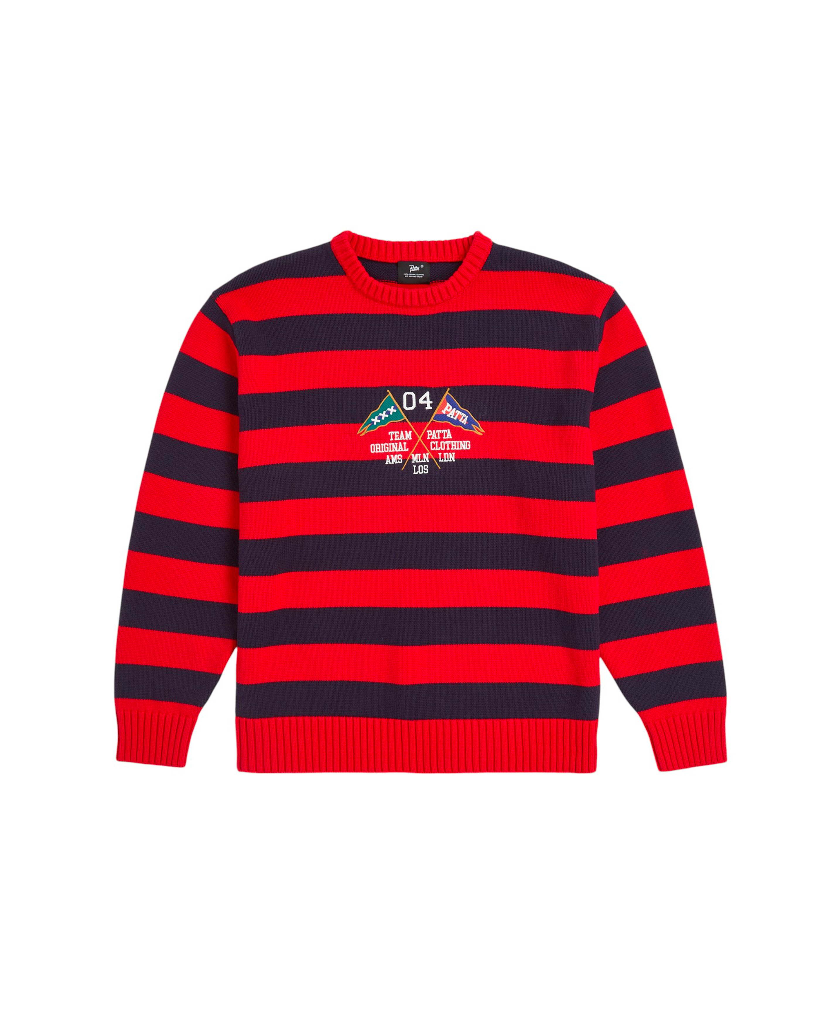 Patta-Striped Flag Knitted Sweater Multi-Starcowparis