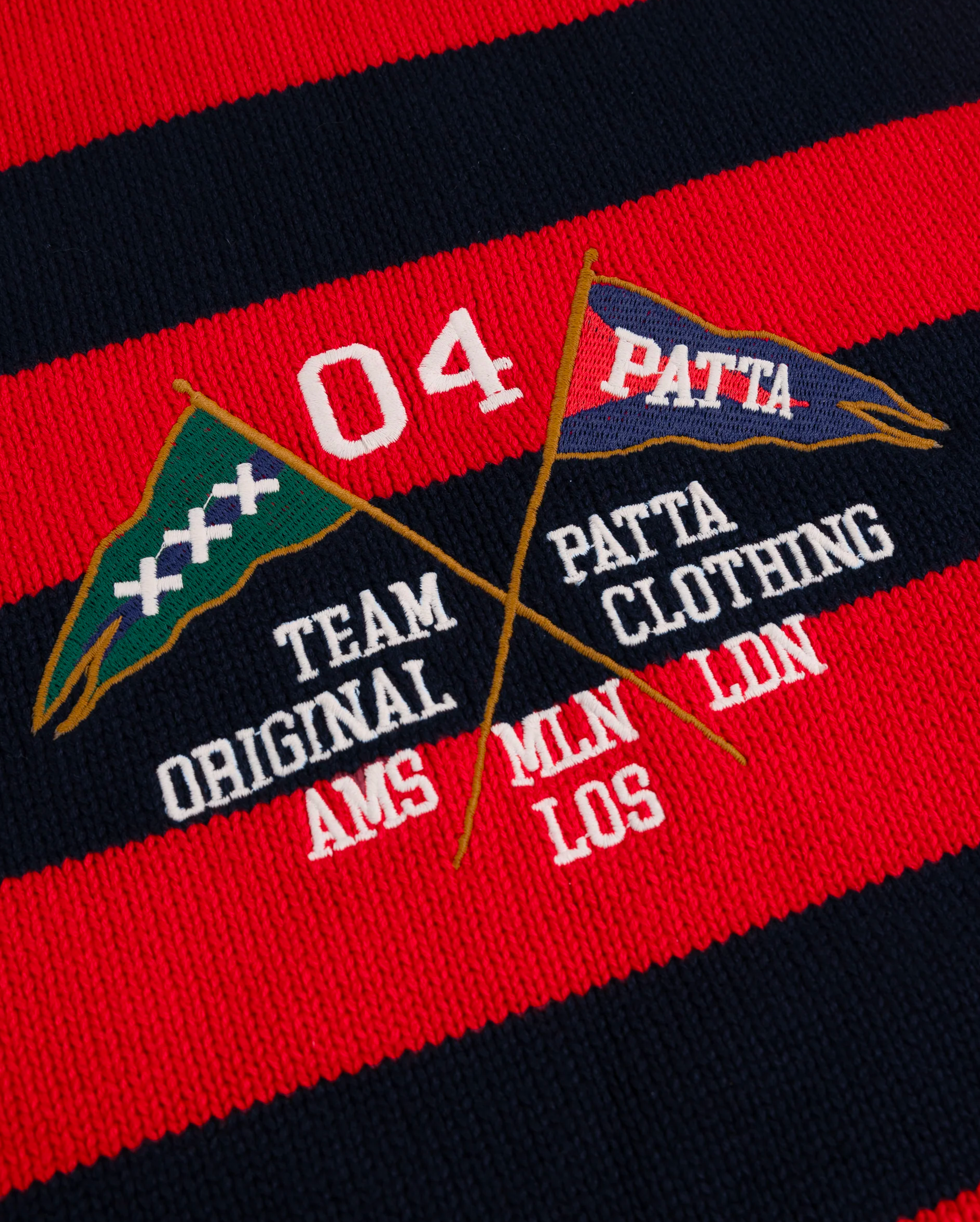 Patta-Striped Flag Knitted Sweater Multi-Starcowparis