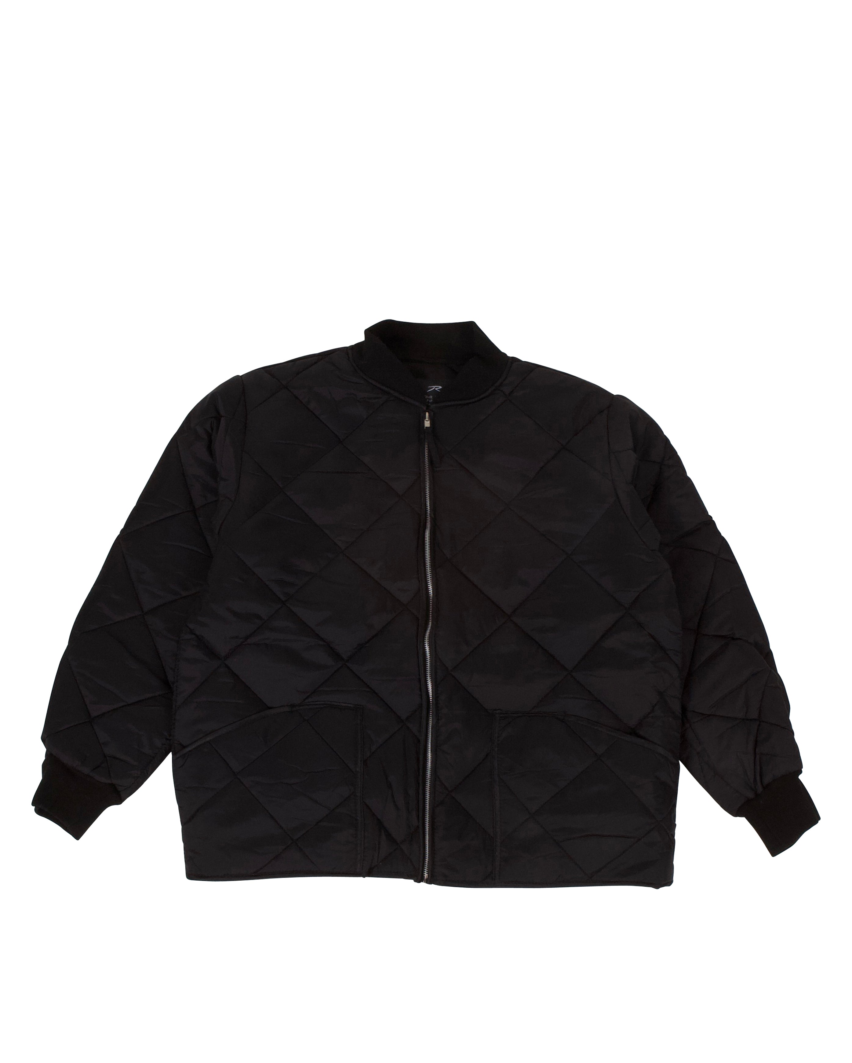 Diamond Quilted Flight Jacket Black - Starcowparis