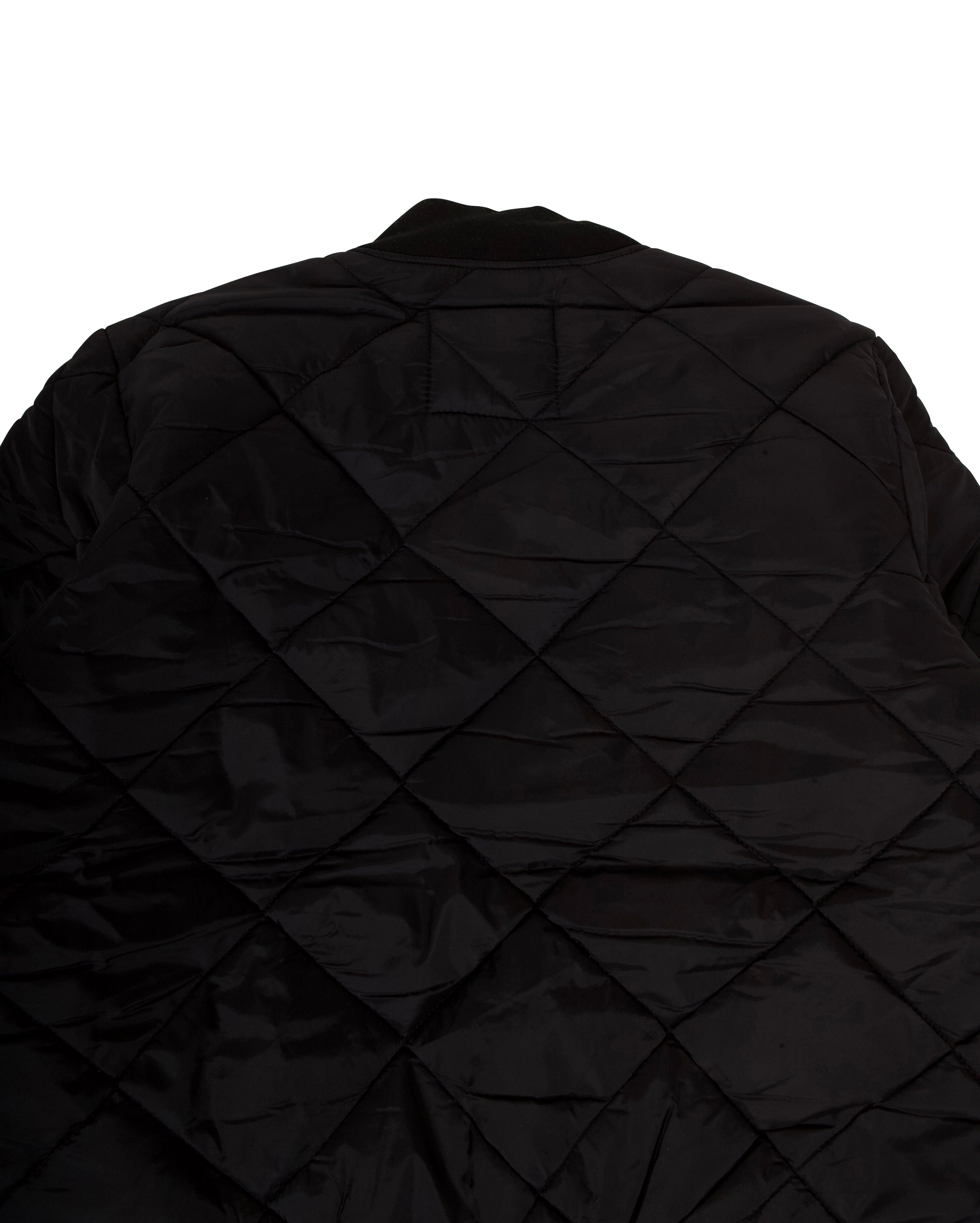 Diamond Quilted Flight Jacket Black - Starcowparis