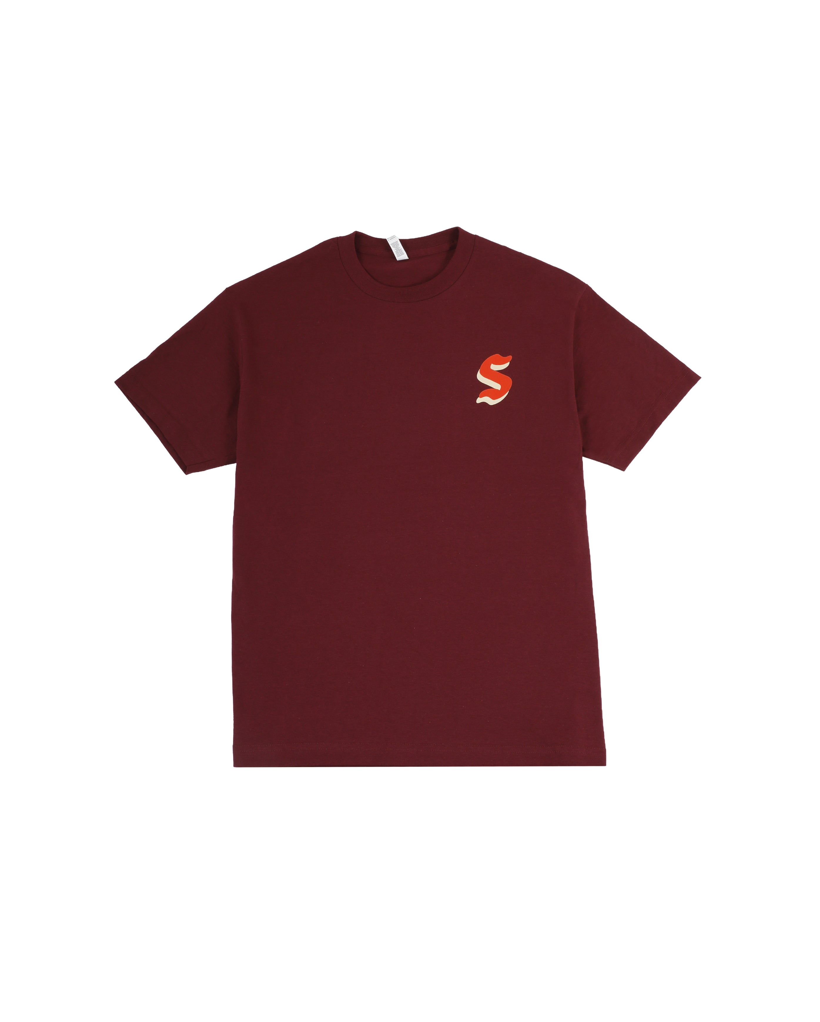 Logo S Rouge Tee Bordeau