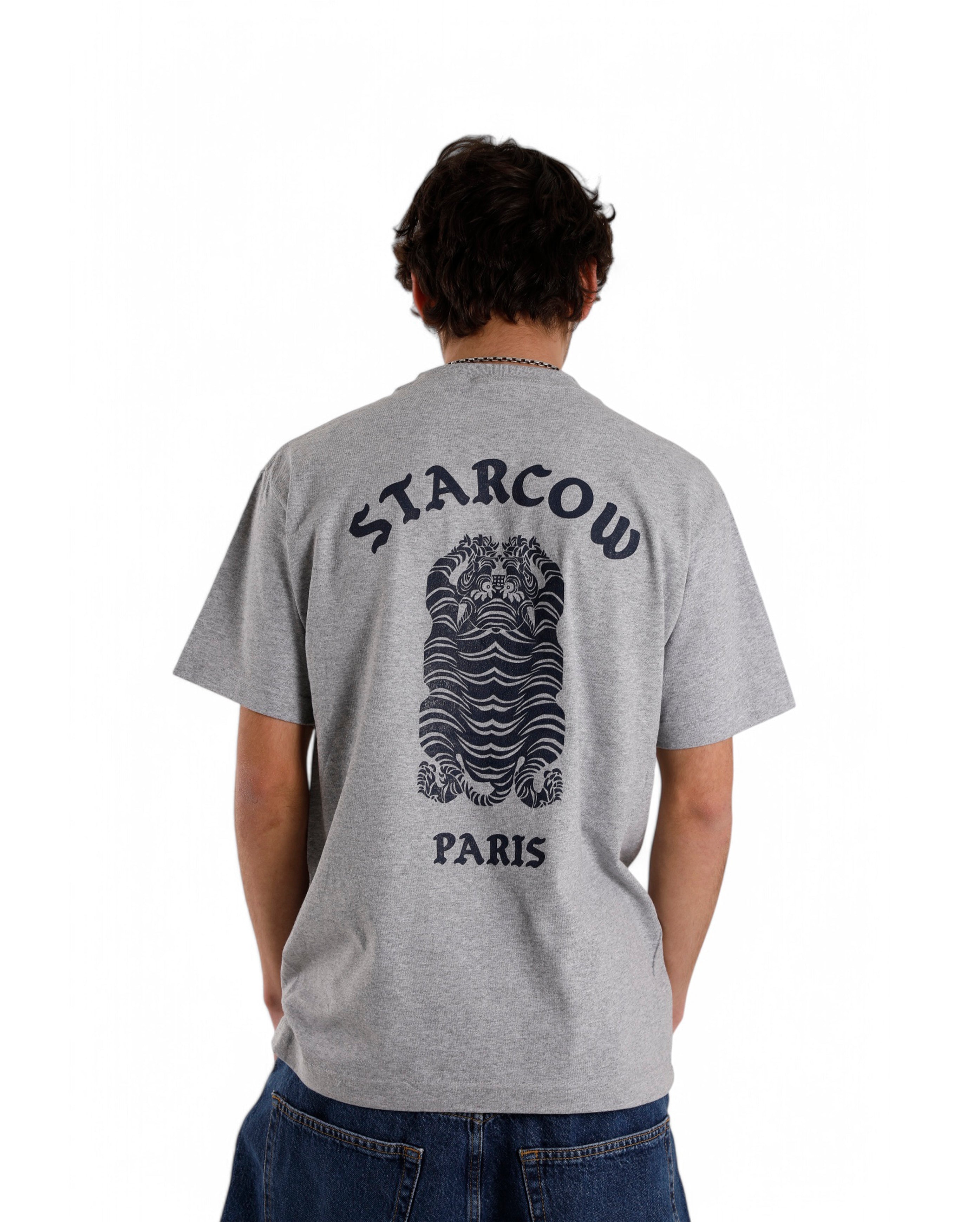 Tiger Tee Heather Grey Navy - Starcowparis - 1
