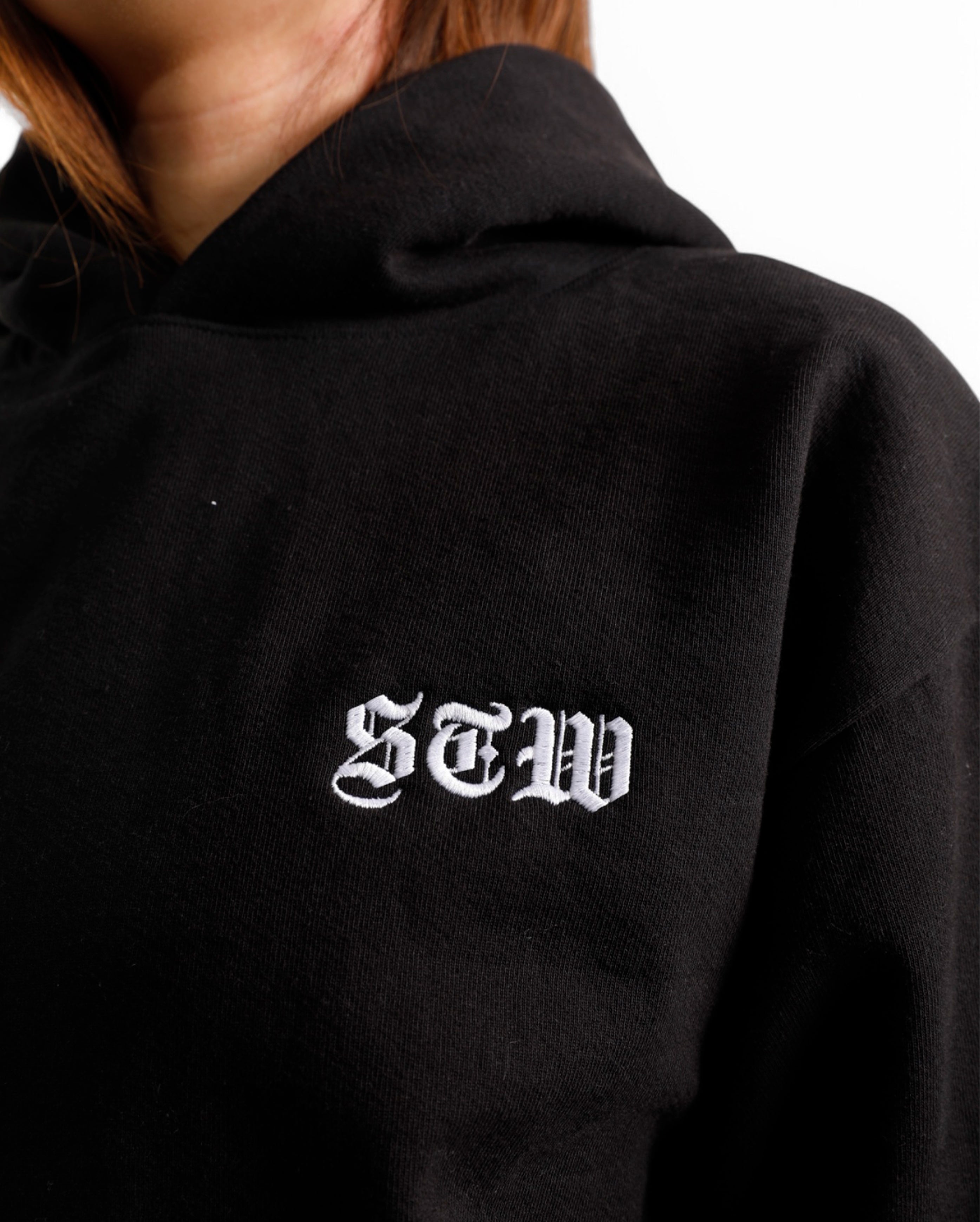 Starcow-Hoodie Black STW Embroidered-Starcowparis