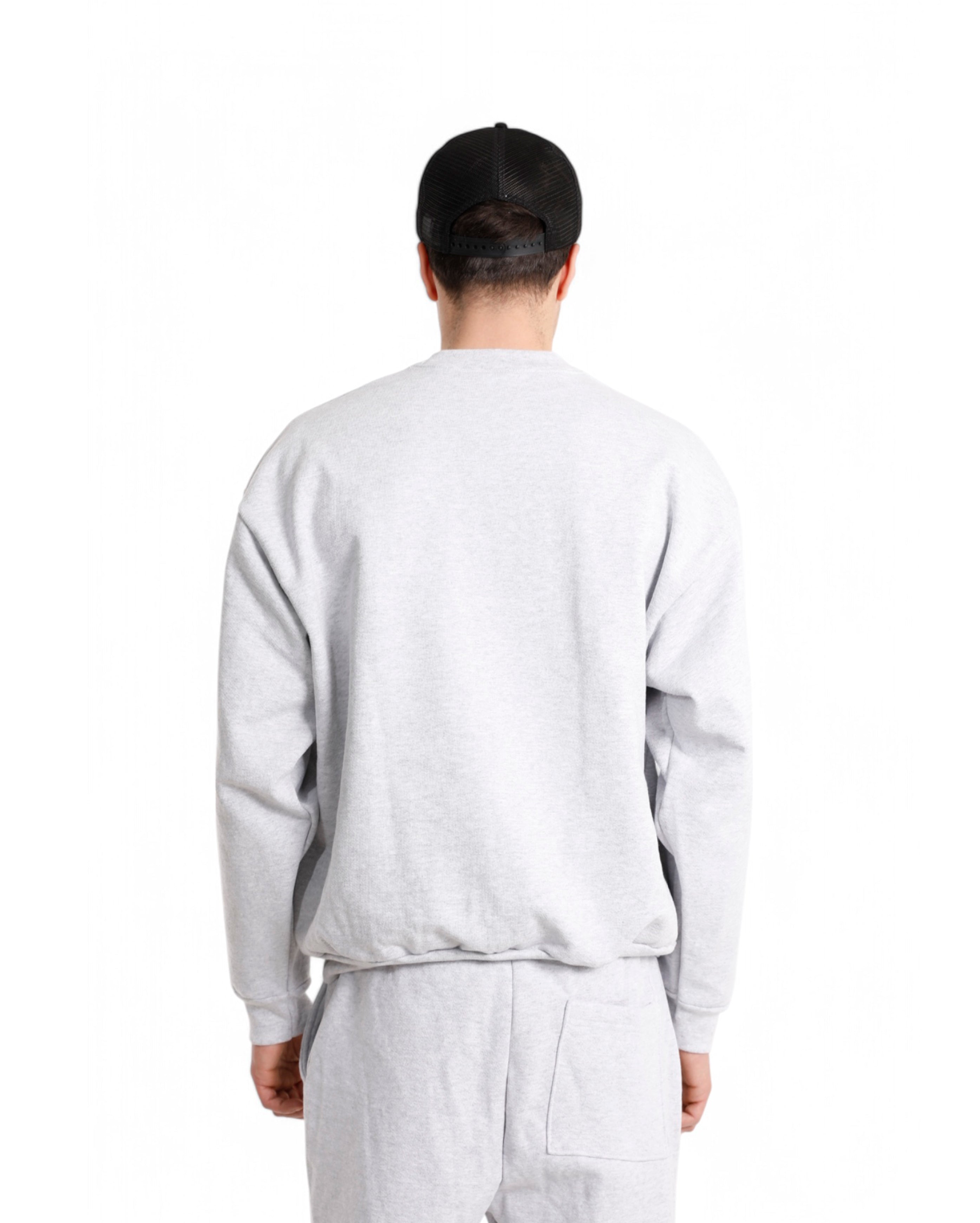 Crewneck Heather Gray STW Embroidered - Starcowparis - 3