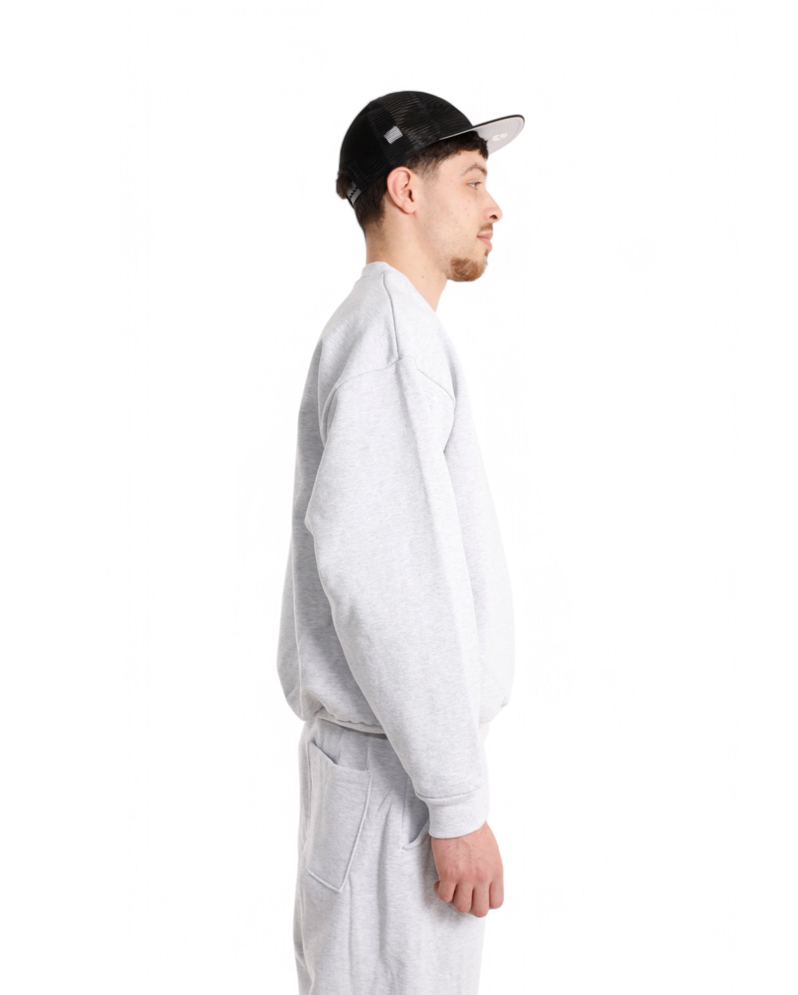 Crewneck Heather Gray STW Embroidered - Starcowparis - 4