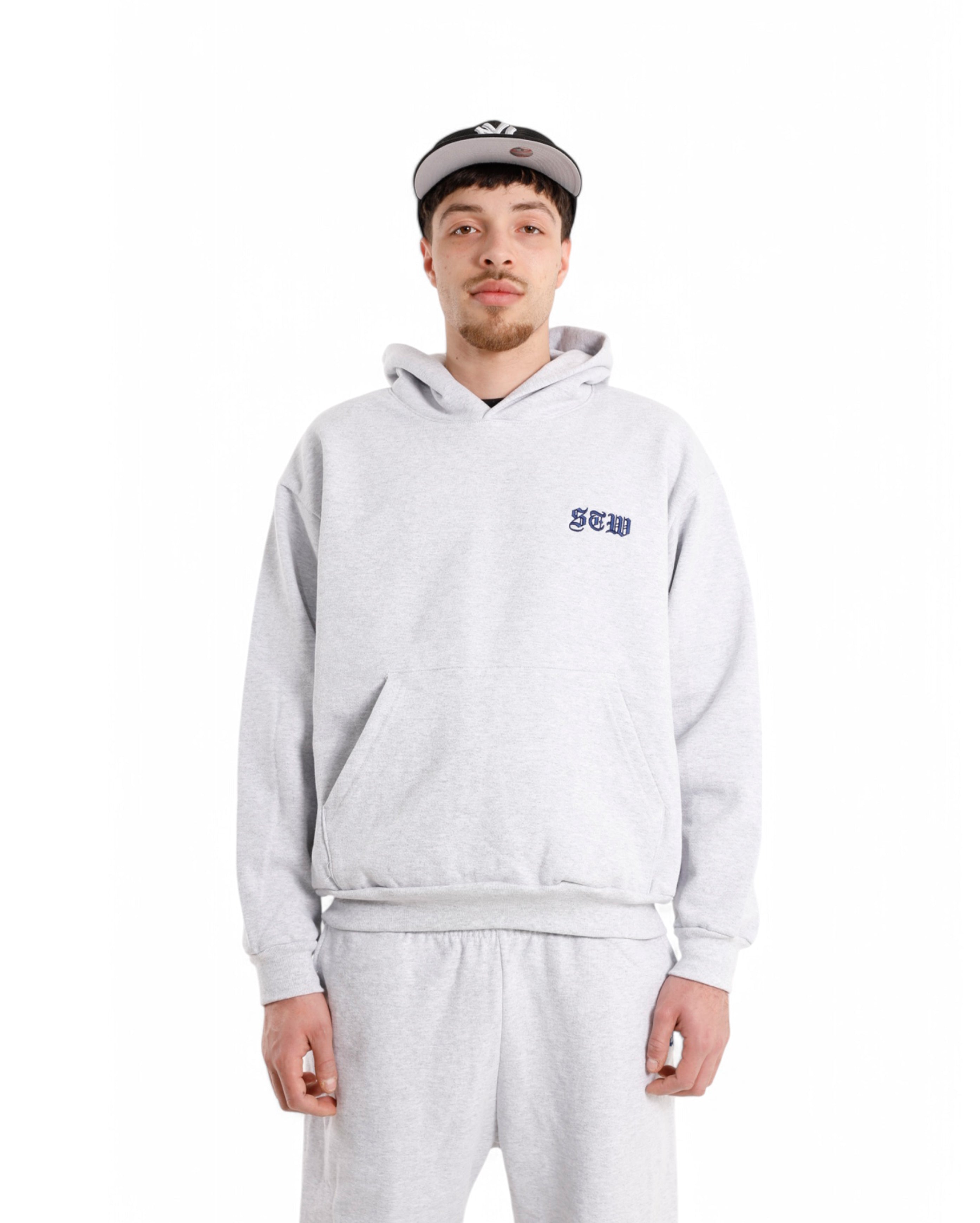 Heather Gray STW Embroidered Hoodie - Starcowparis - 2