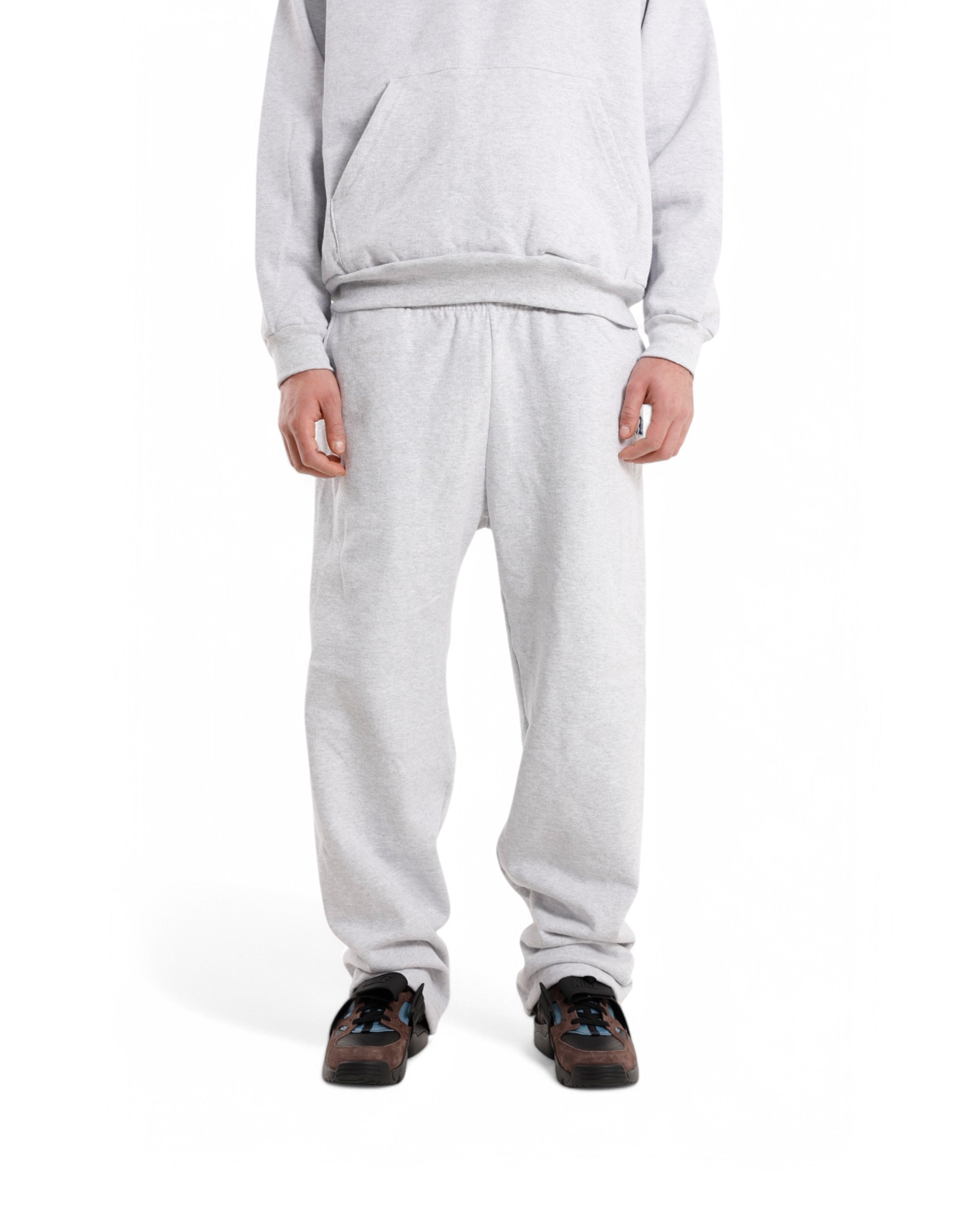 Starcow-Wide Pant Heather Grey STW Embroidered-Starcowparis