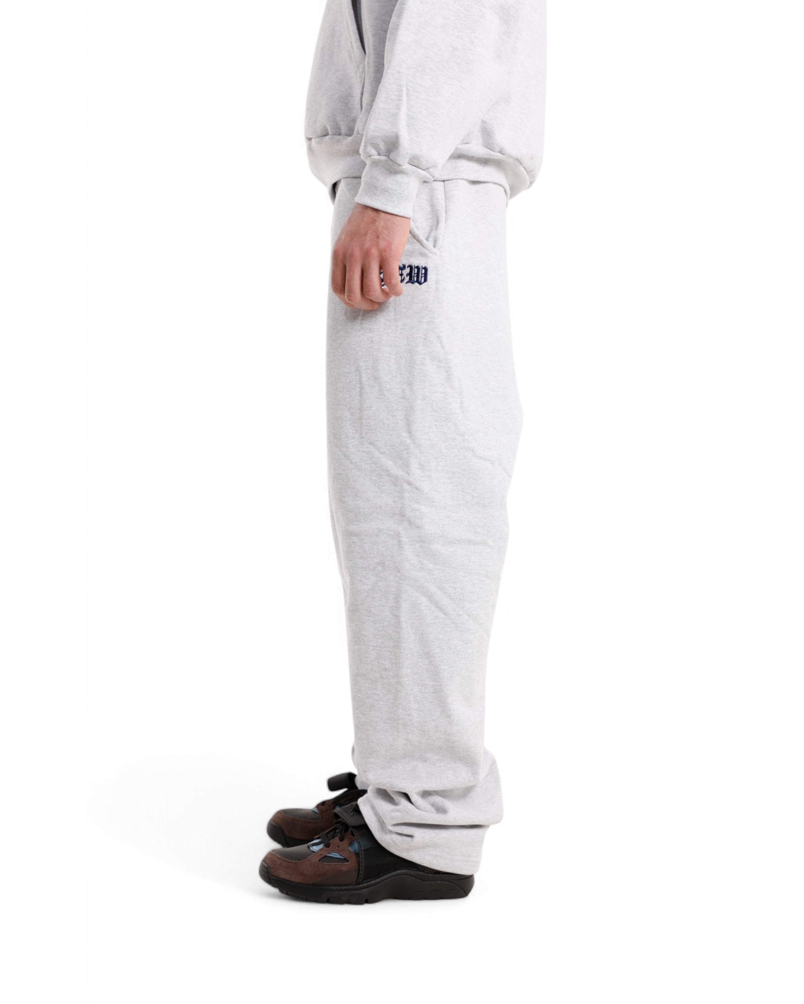 Starcow-Wide Pant Heather Grey STW Embroidered-Starcowparis