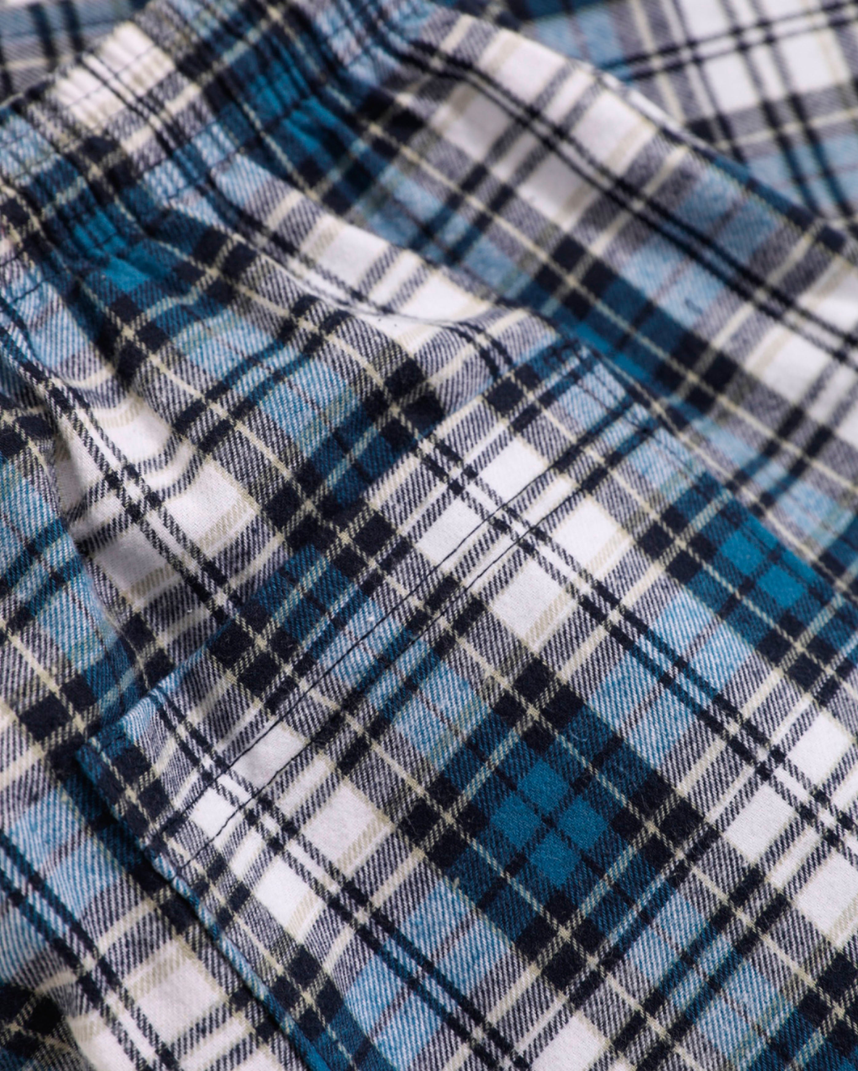 starcow-x With Vivid Color Fleece Flannel Pant Blue / Black-Starcowparis