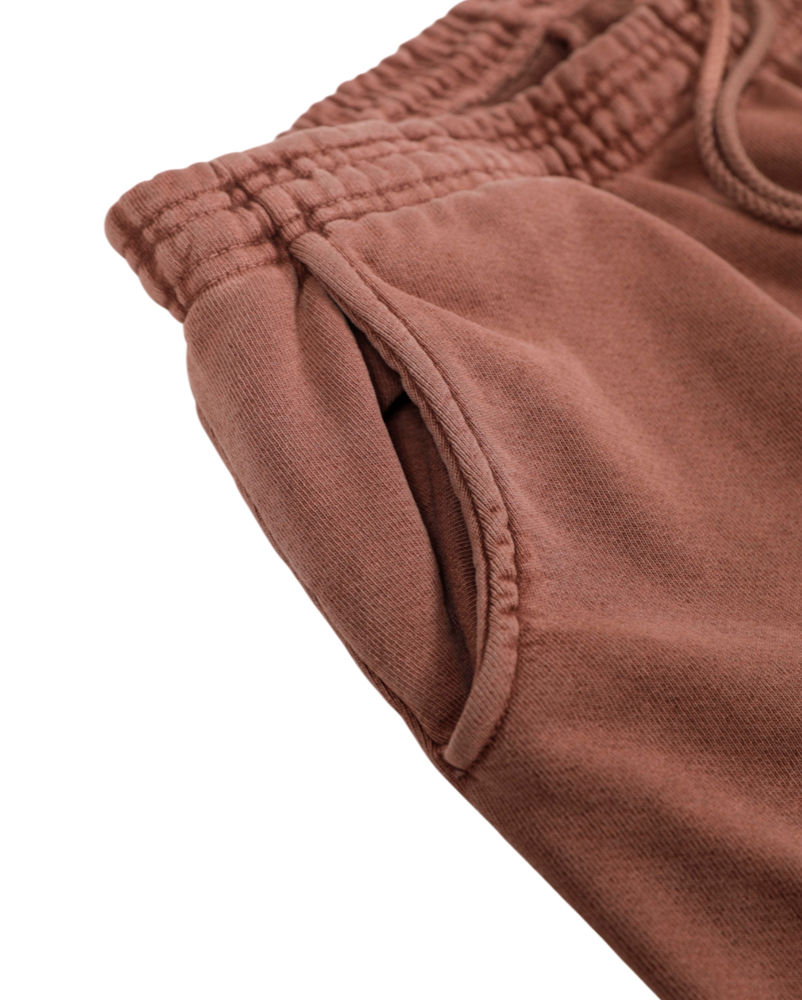 starcow-x With Vivid Color Fleece jogg Pant Brown-Starcowparis
