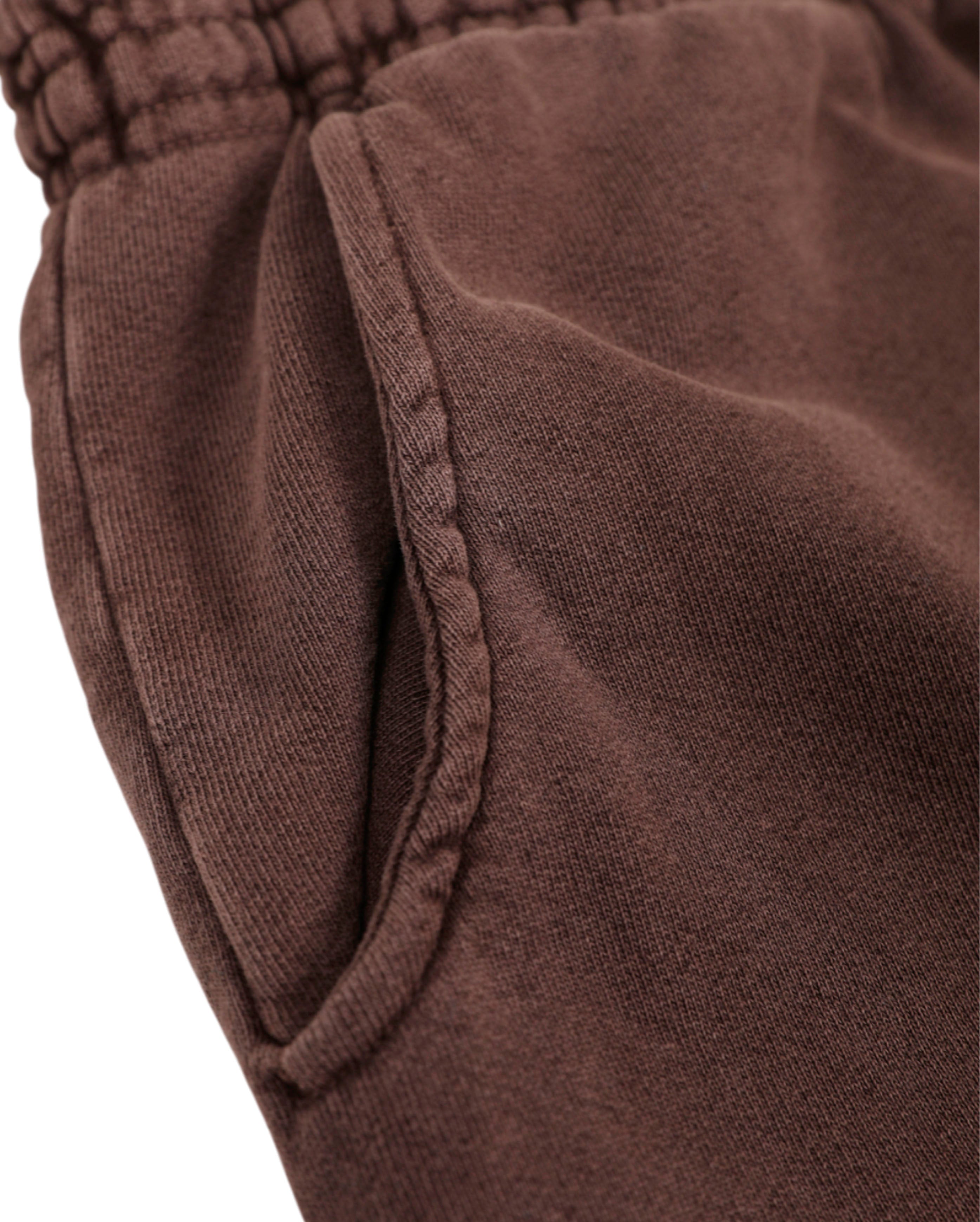 starcow-x With Vivid Color Fleece jogg Pant Dark Brown-Starcowparis
