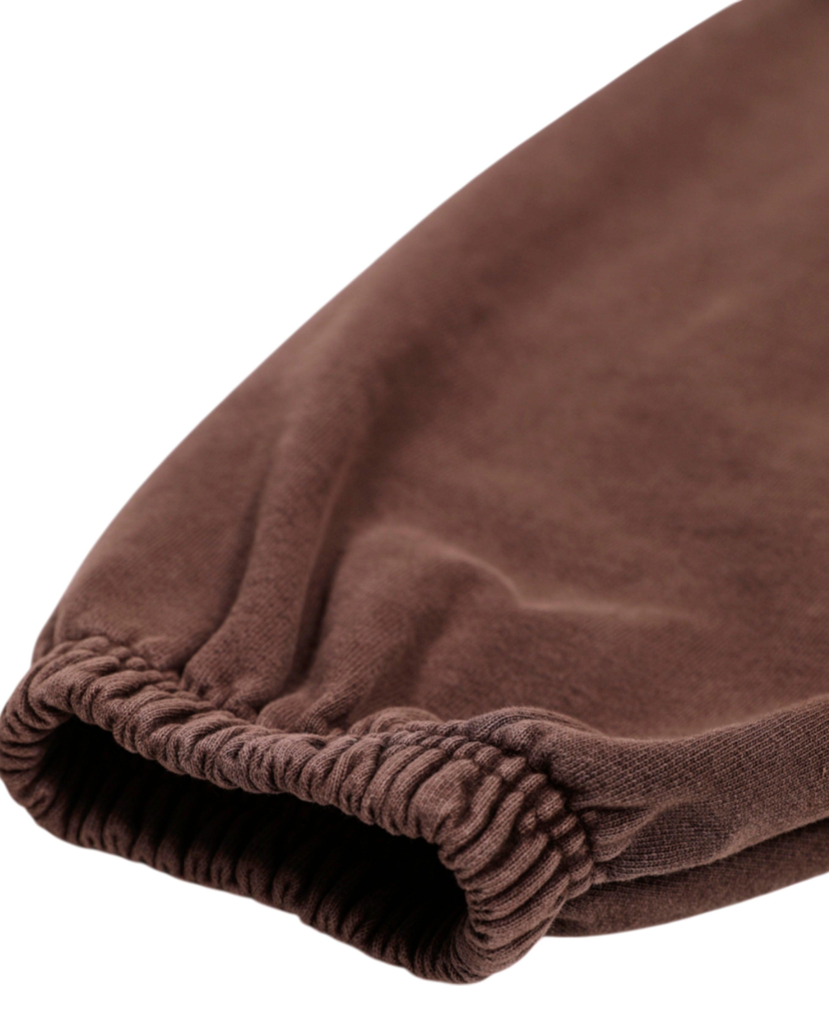 starcow-x With Vivid Color Fleece jogg Pant Dark Brown-Starcowparis