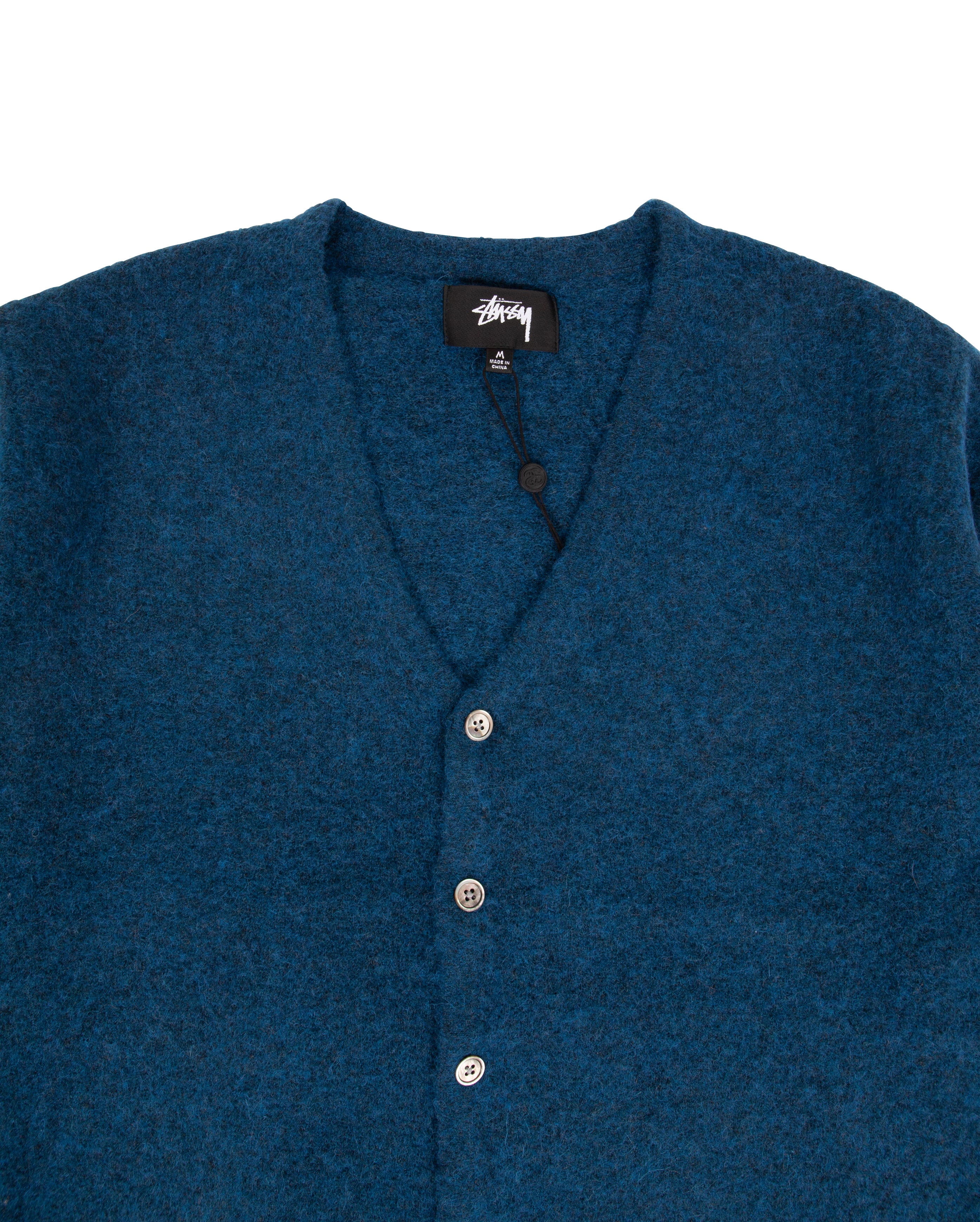 Brushed Cardigan Blue