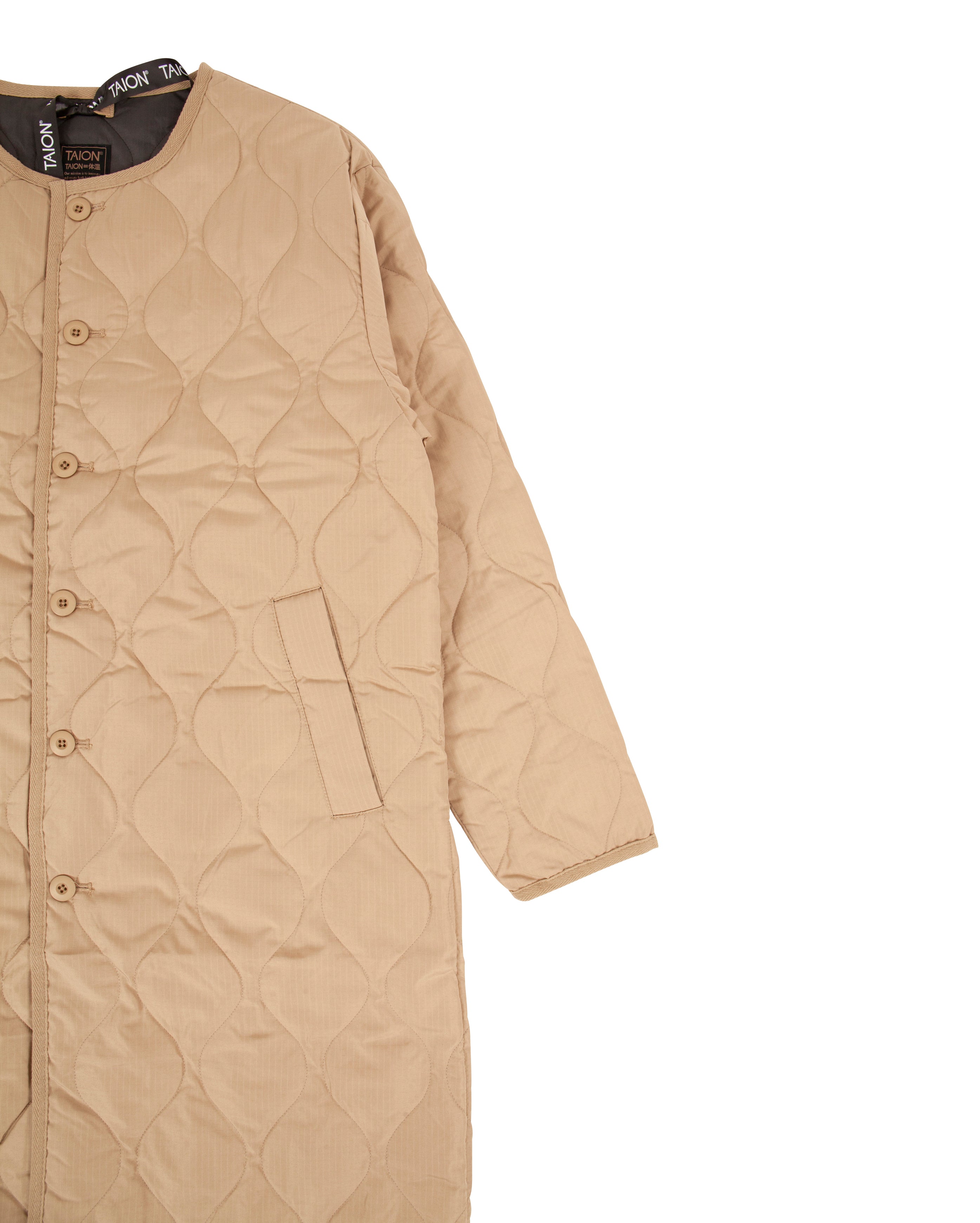Military Crewneck Down Coat Coyote - Starcowparis - 3
