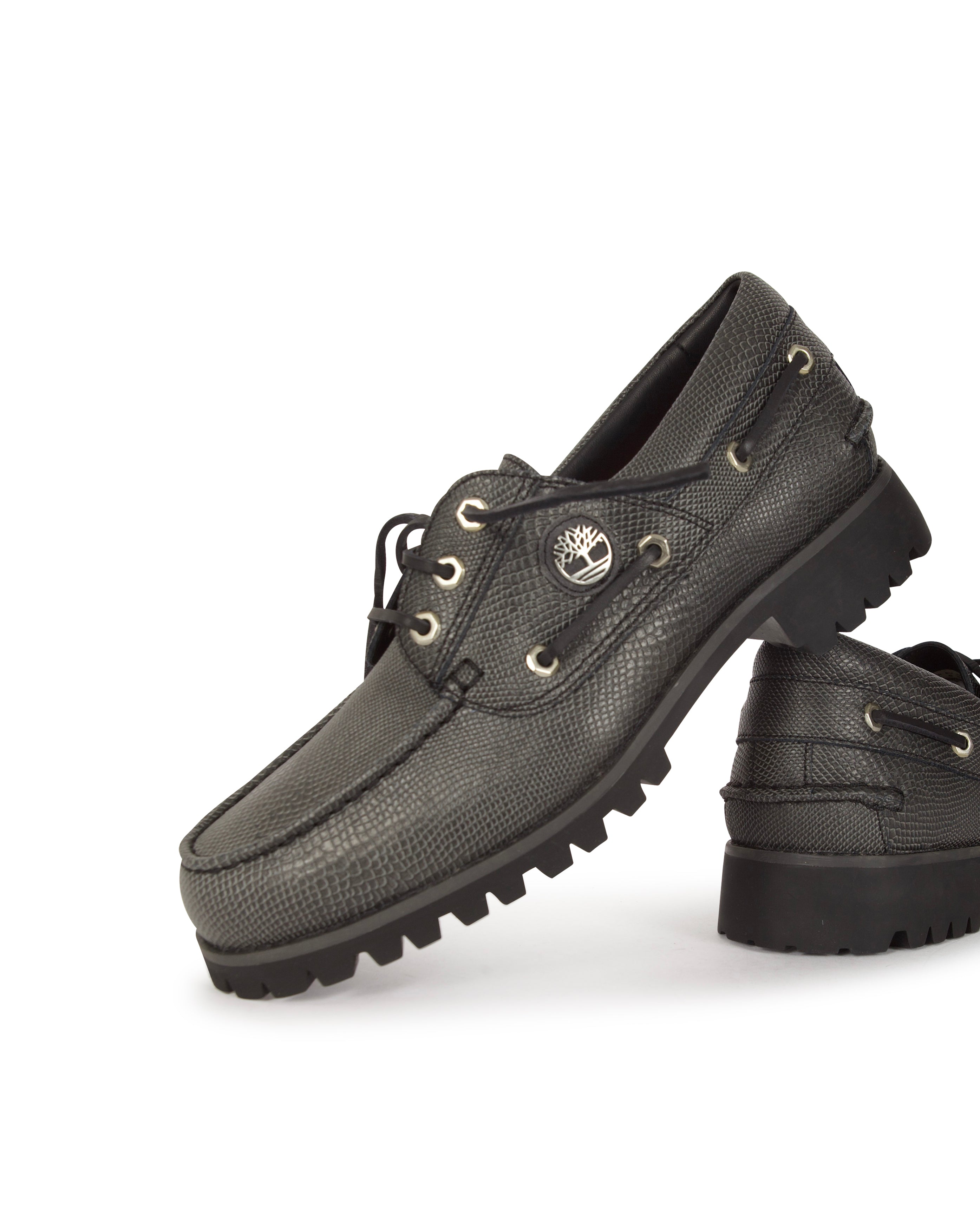 X VIBRAM Boat Shoe Black Leather - Starcowparis - 4