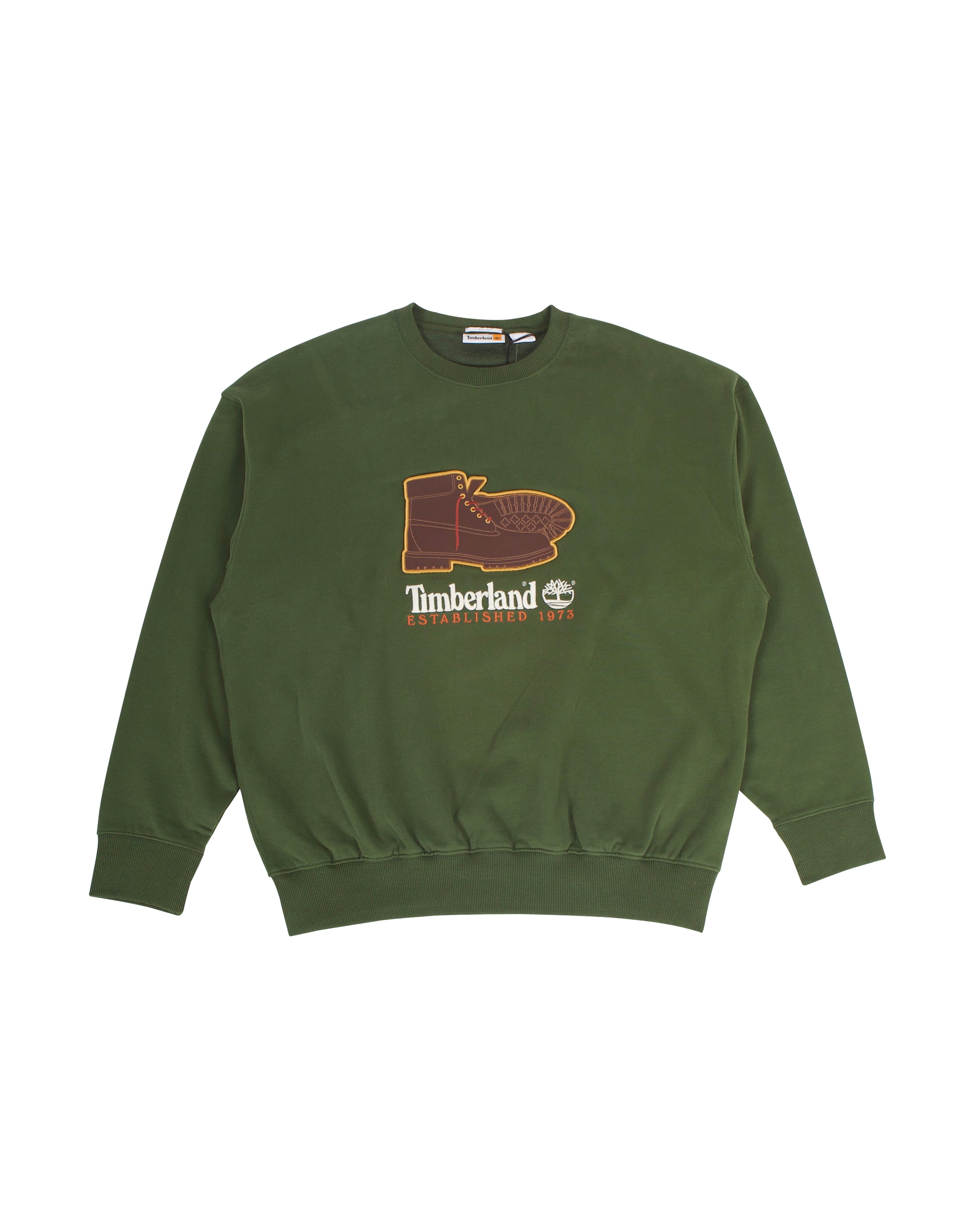 New Box Fit Badge Crew Neck Dark Green - Starcowparis - Starcowparis - 1