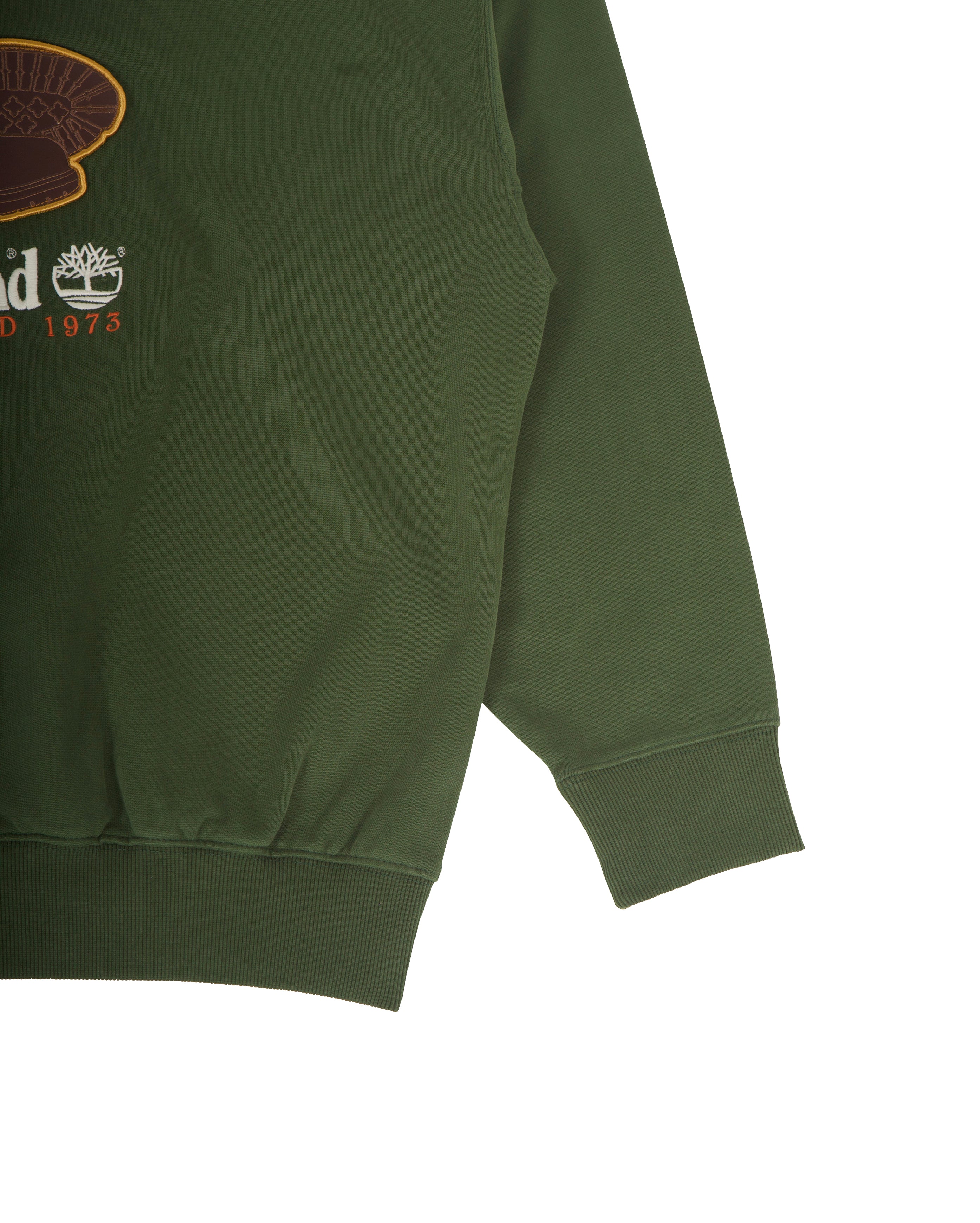 New Box Fit Badge Crew Neck Dark Green - Starcowparis