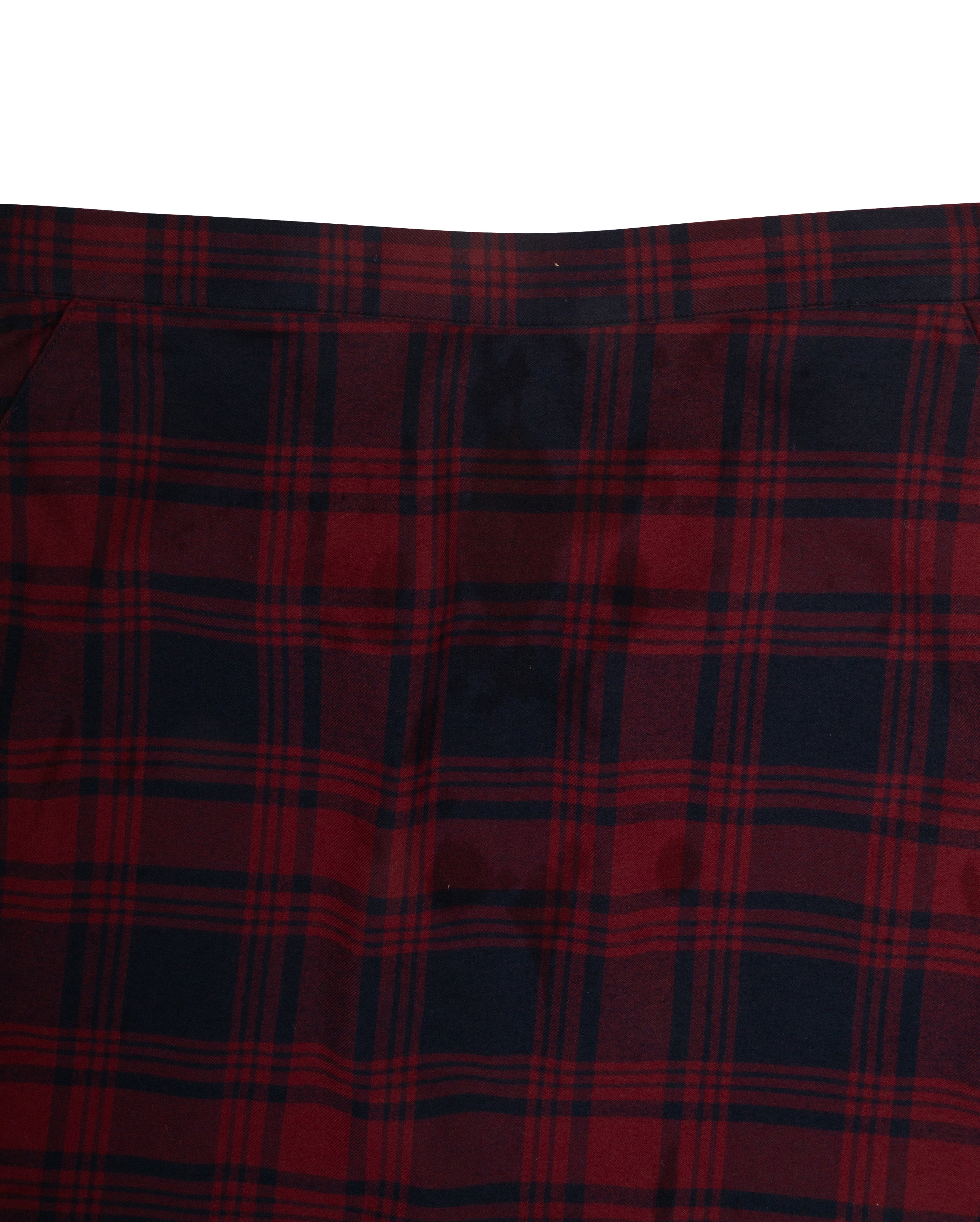 W Check Mini Skirt Rouge Winter Check - Starcowparis