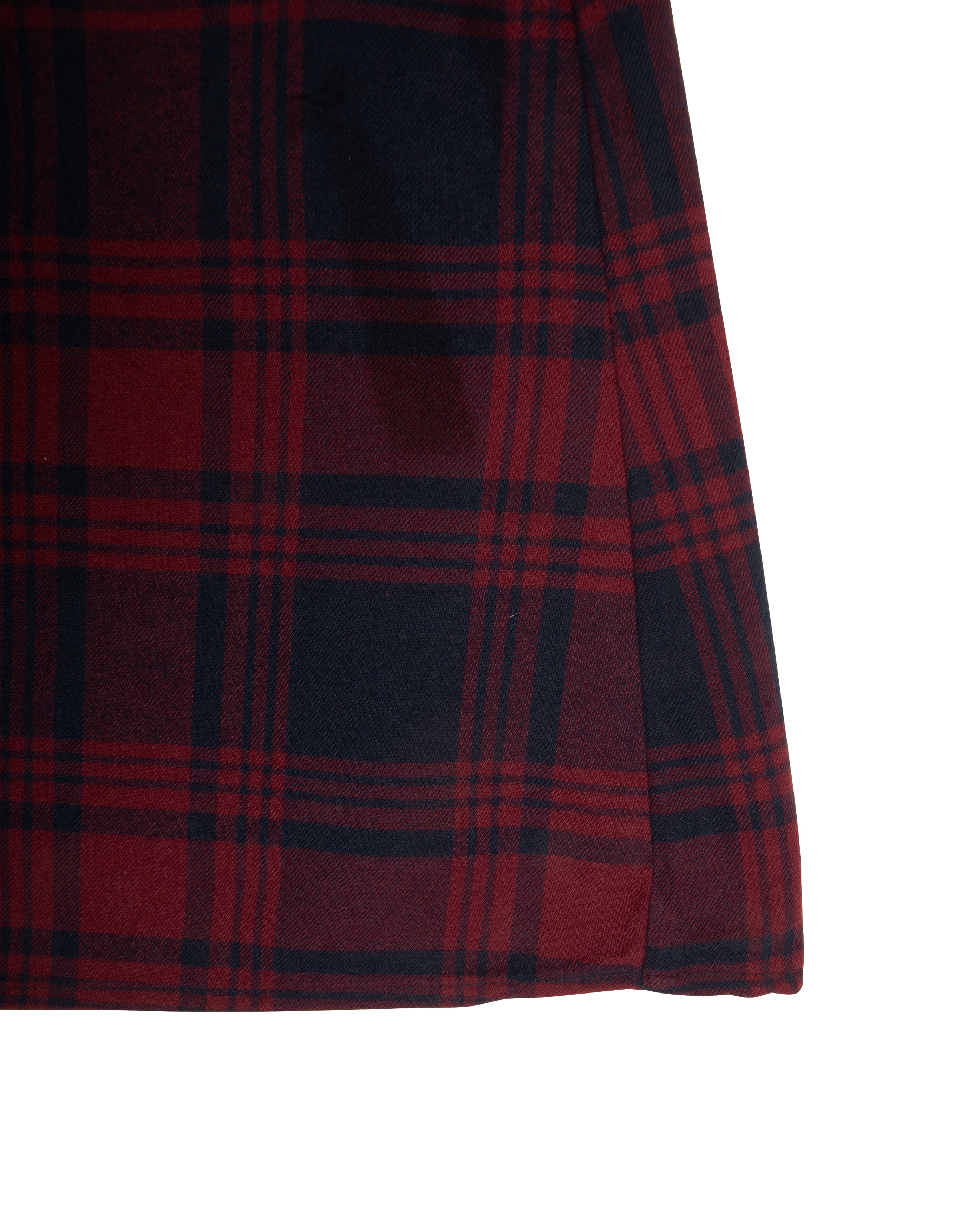 W Check Mini Skirt Rouge Winter Check - Starcowparis