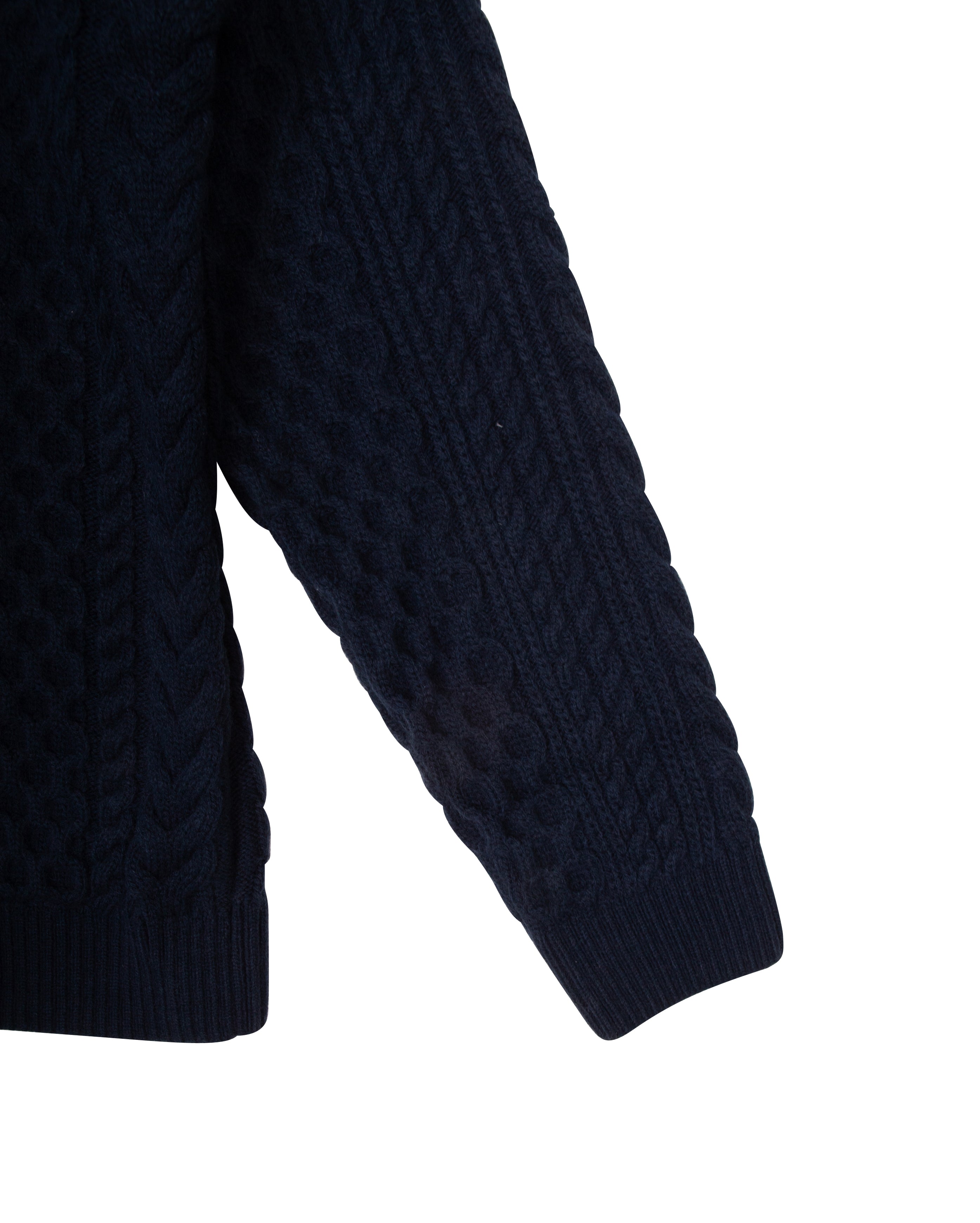Zip Wool Sweater Dark Night Navy - Starcowparis - 3