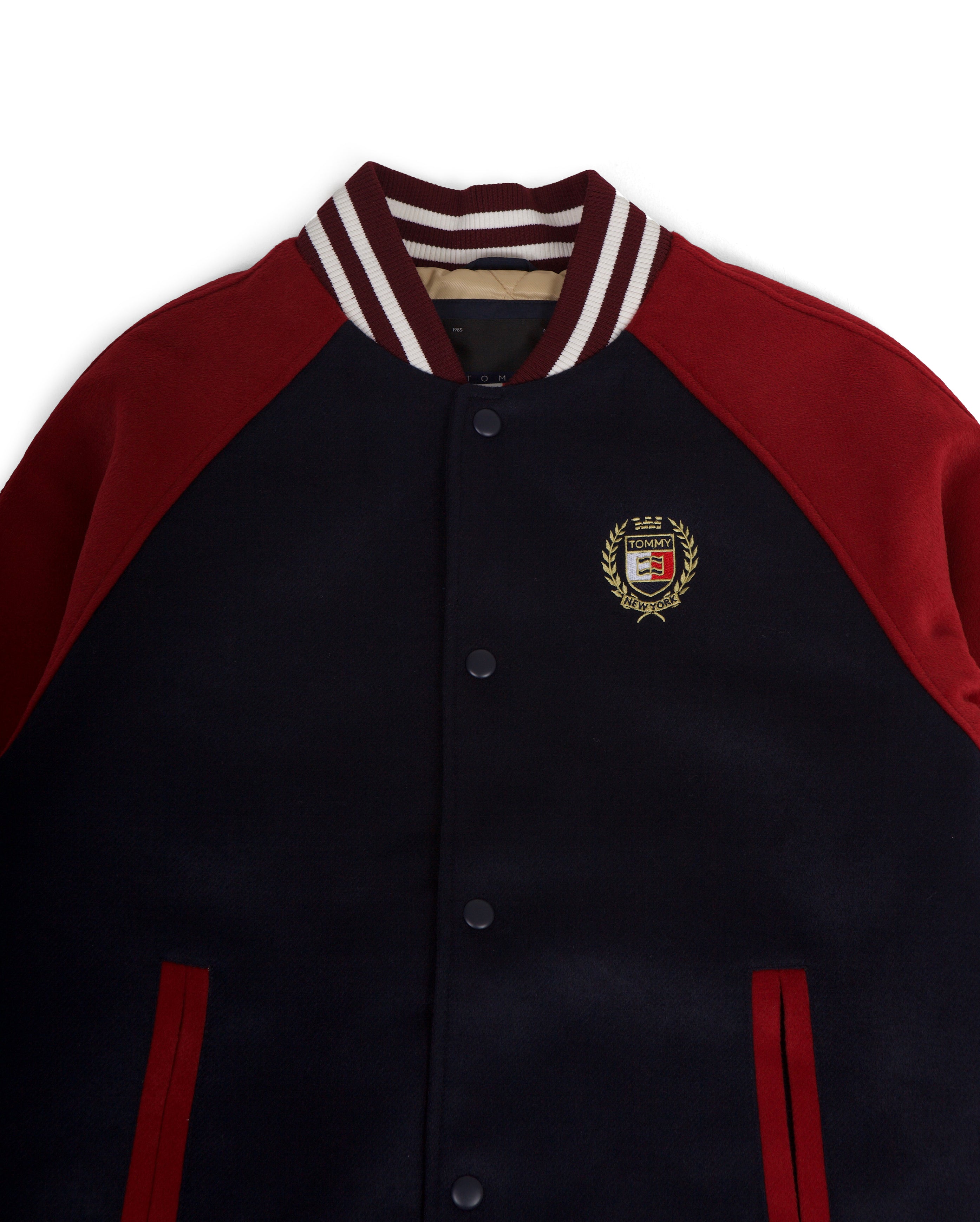 Wool Blend Crest Bomber Blue - Starcowparis