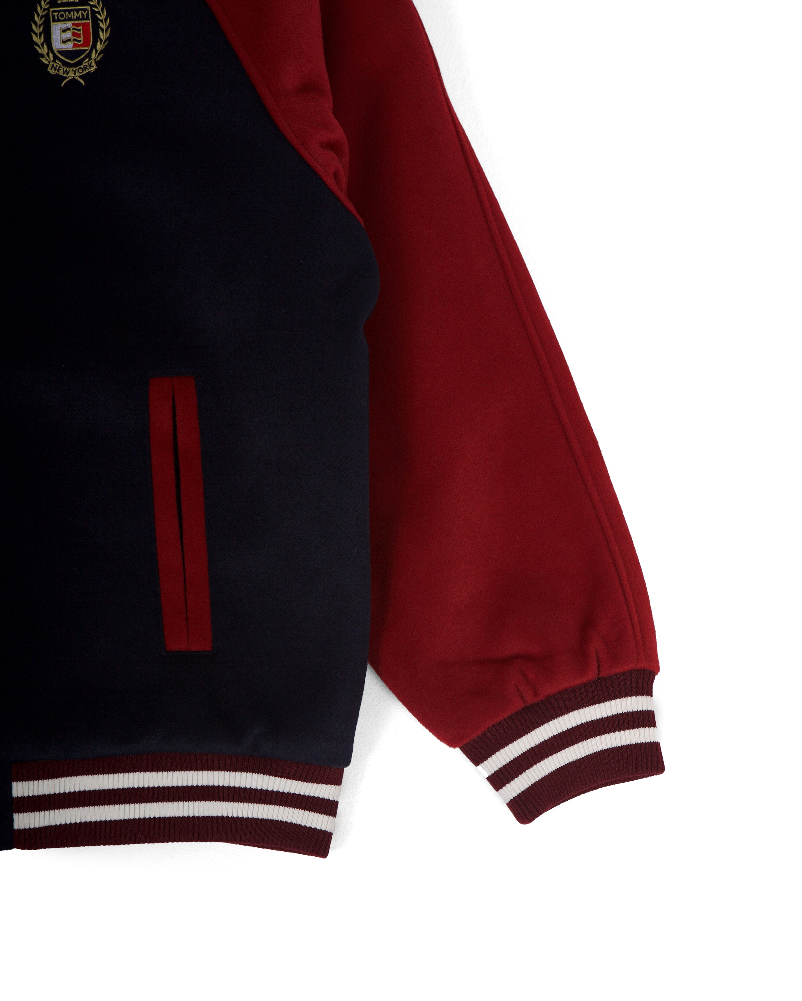 Wool Blend Crest Bomber Blue - Starcowparis