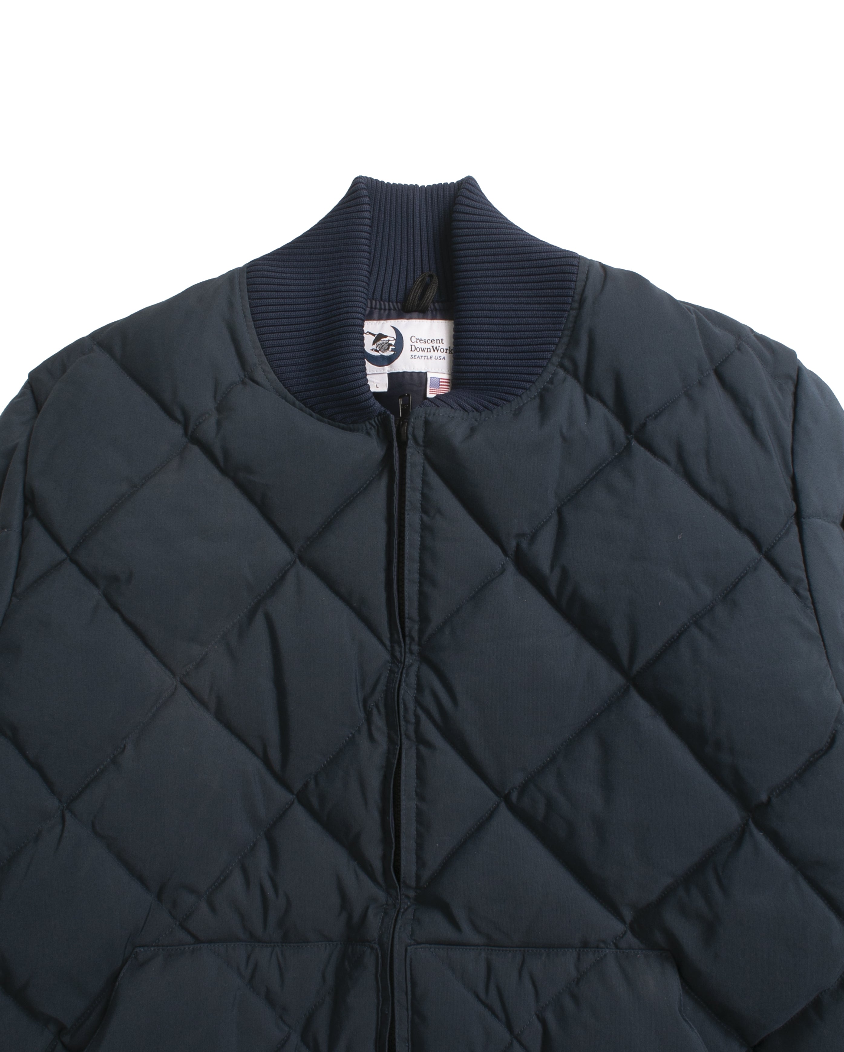 Diagonal Quilt Sweat Navy