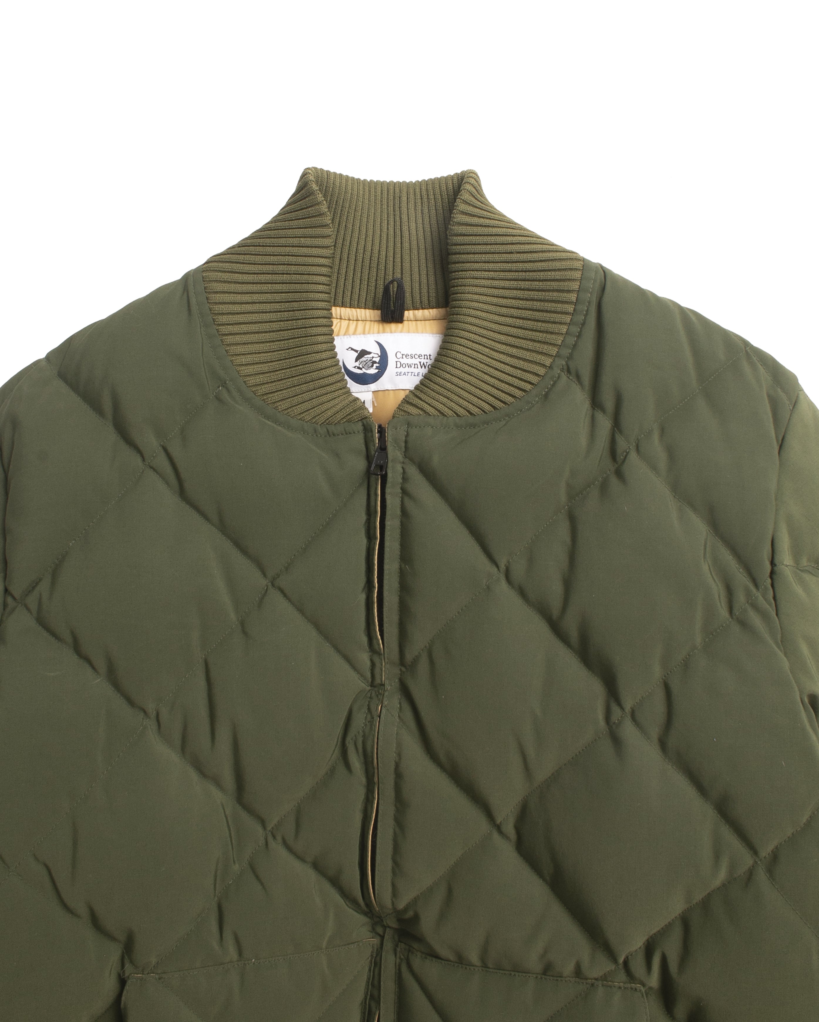 Diagonal Quilt Sweat Olive