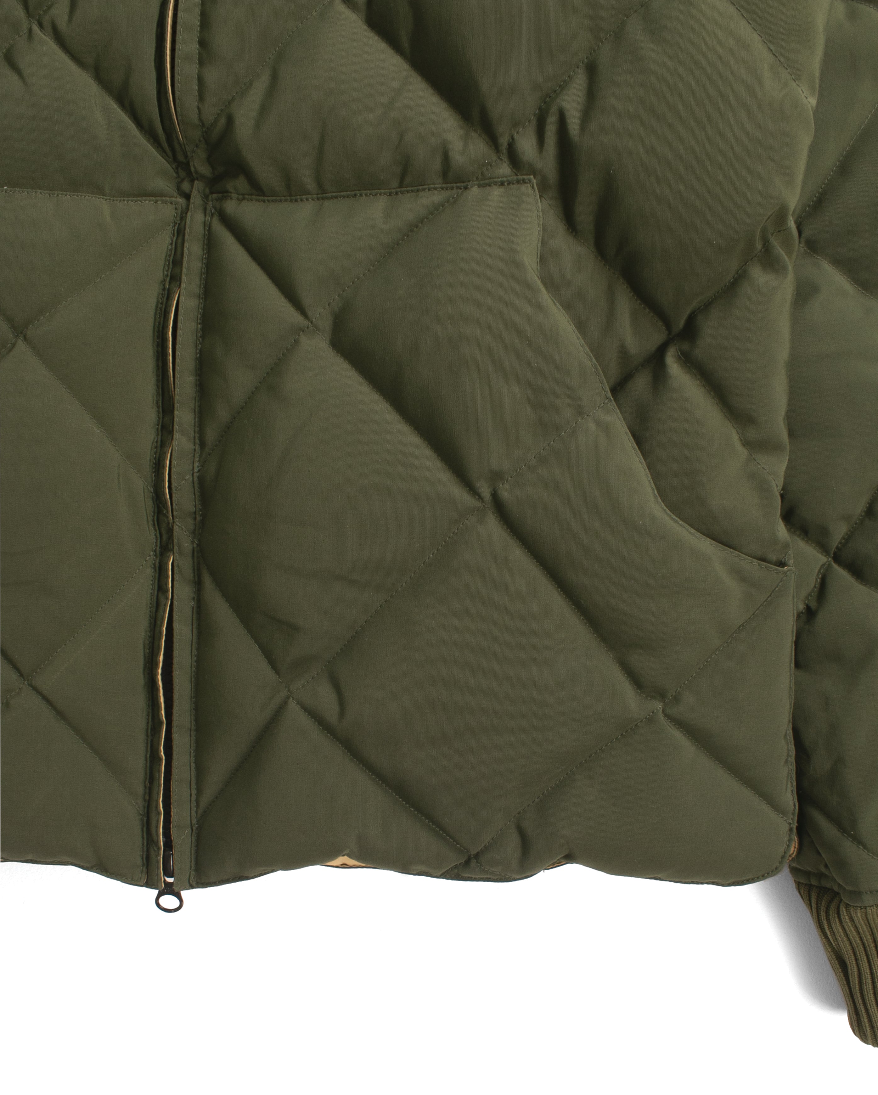 Diagonal Quilt Sweat Olive