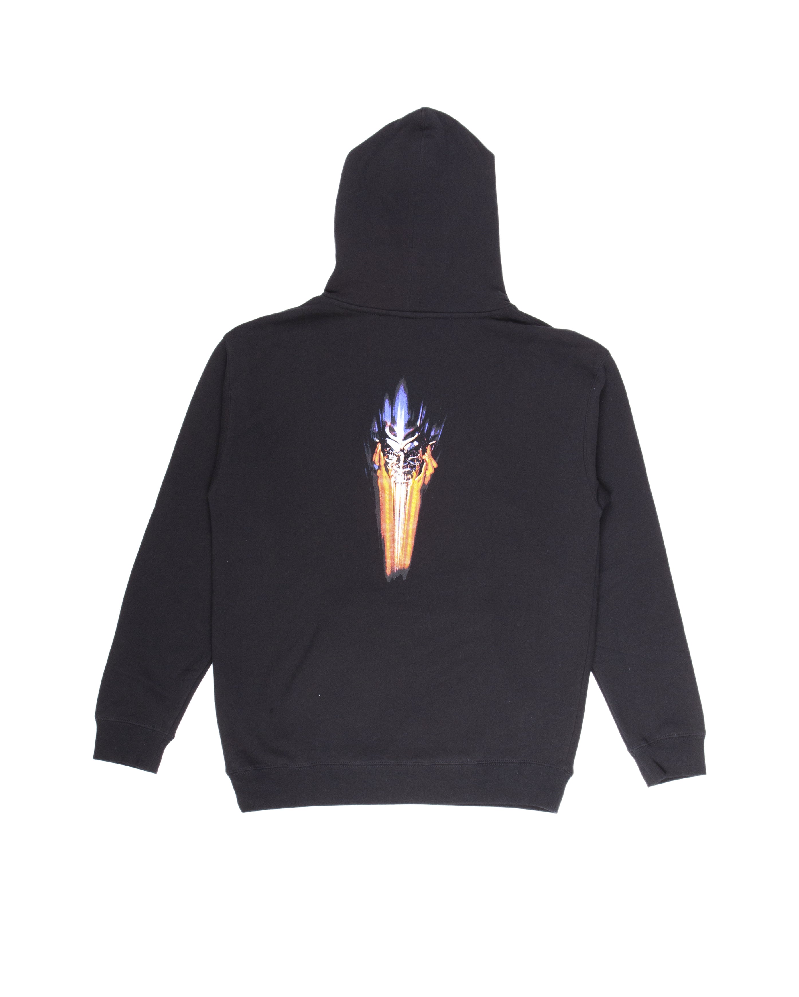 Metal Mask Hoodie Black