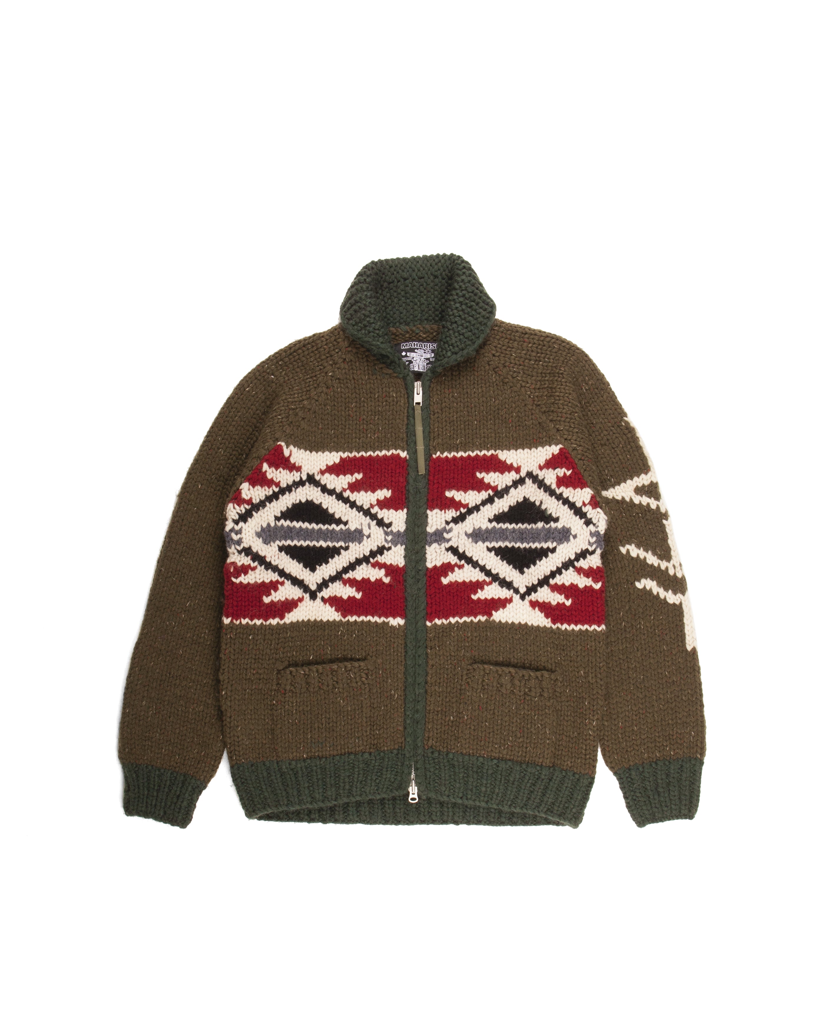 Broken Arrow Cowichan Cardigan Olive