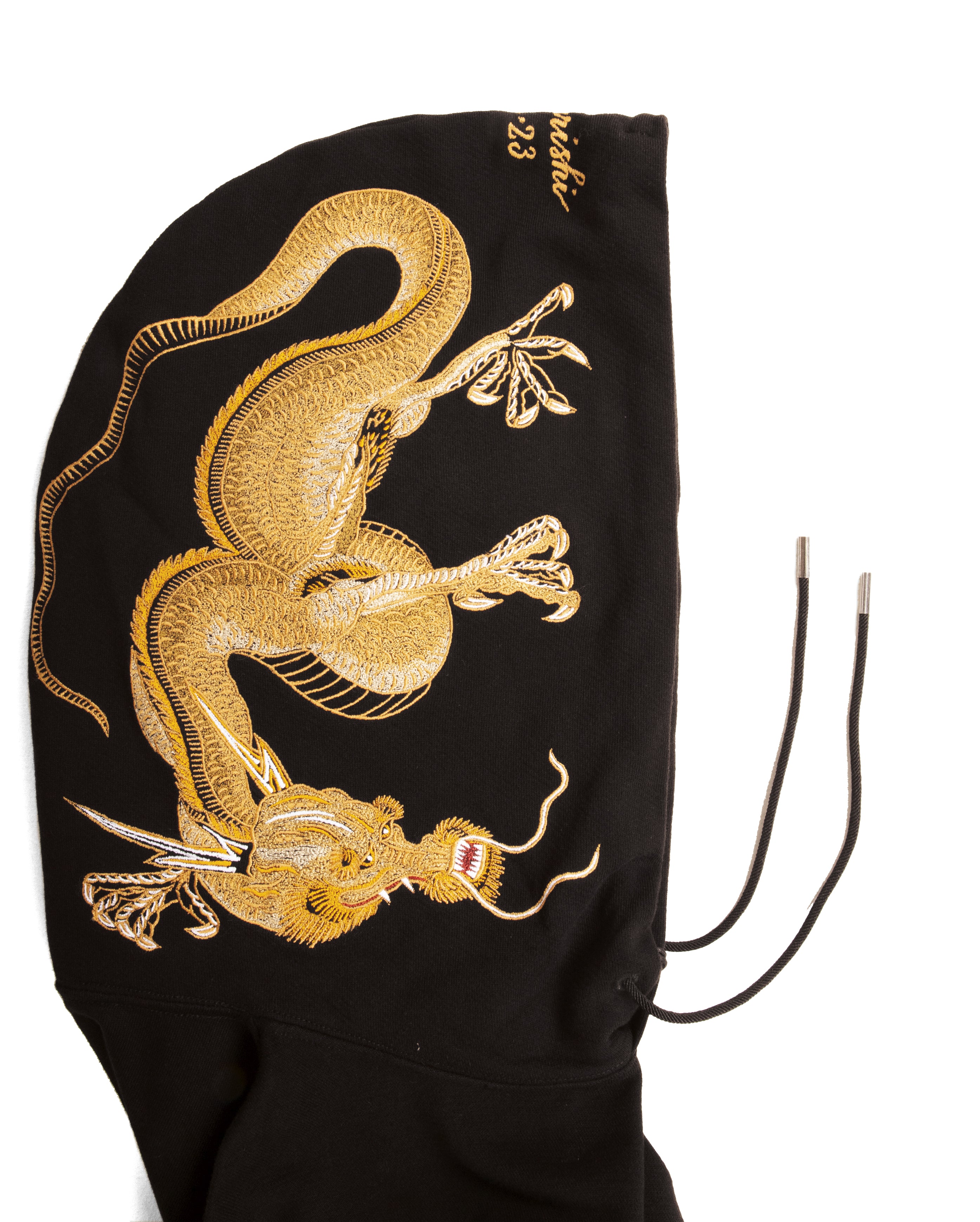 Dragon Hooded Sweat Golden Black