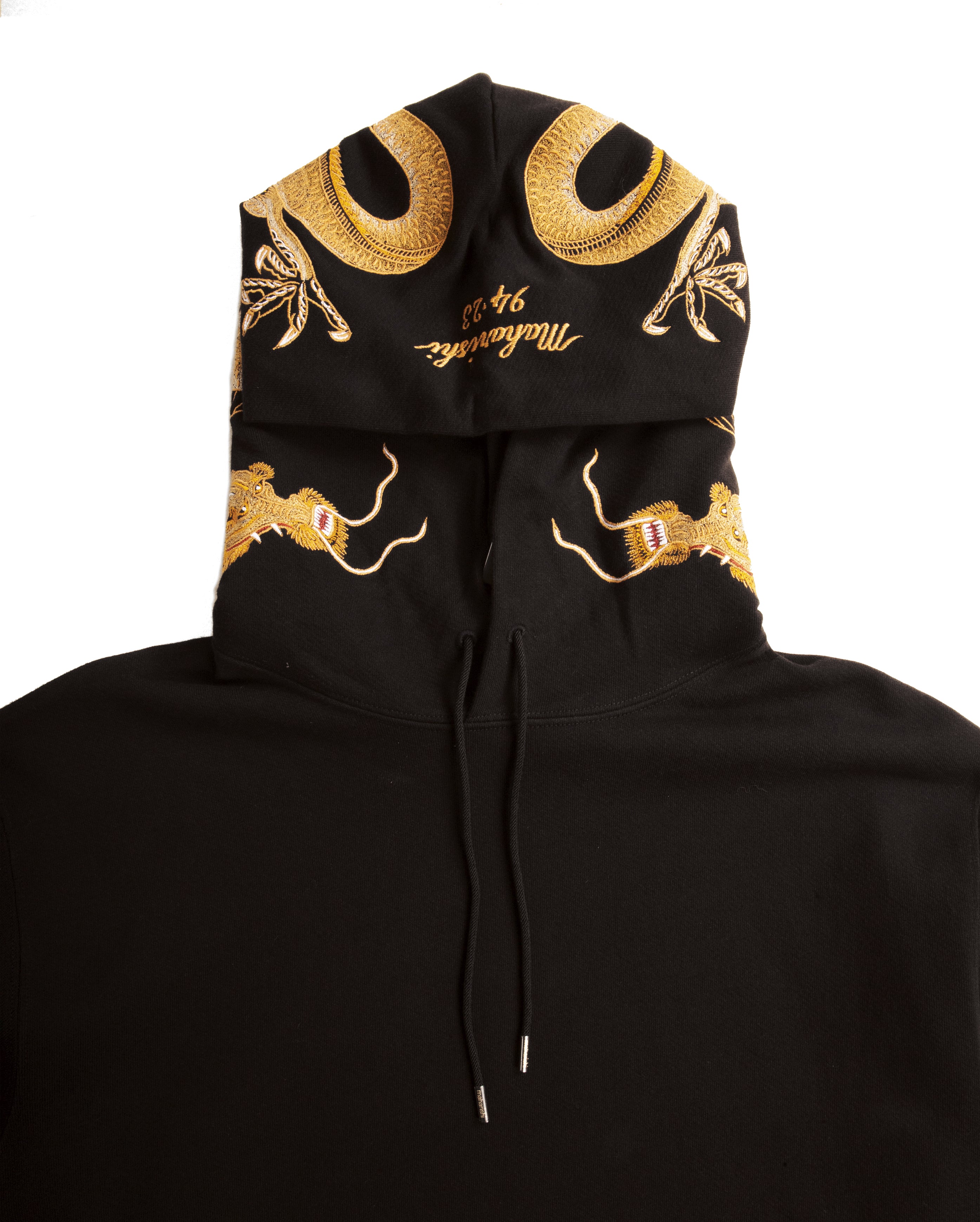 Dragon Hooded Sweat Golden Black