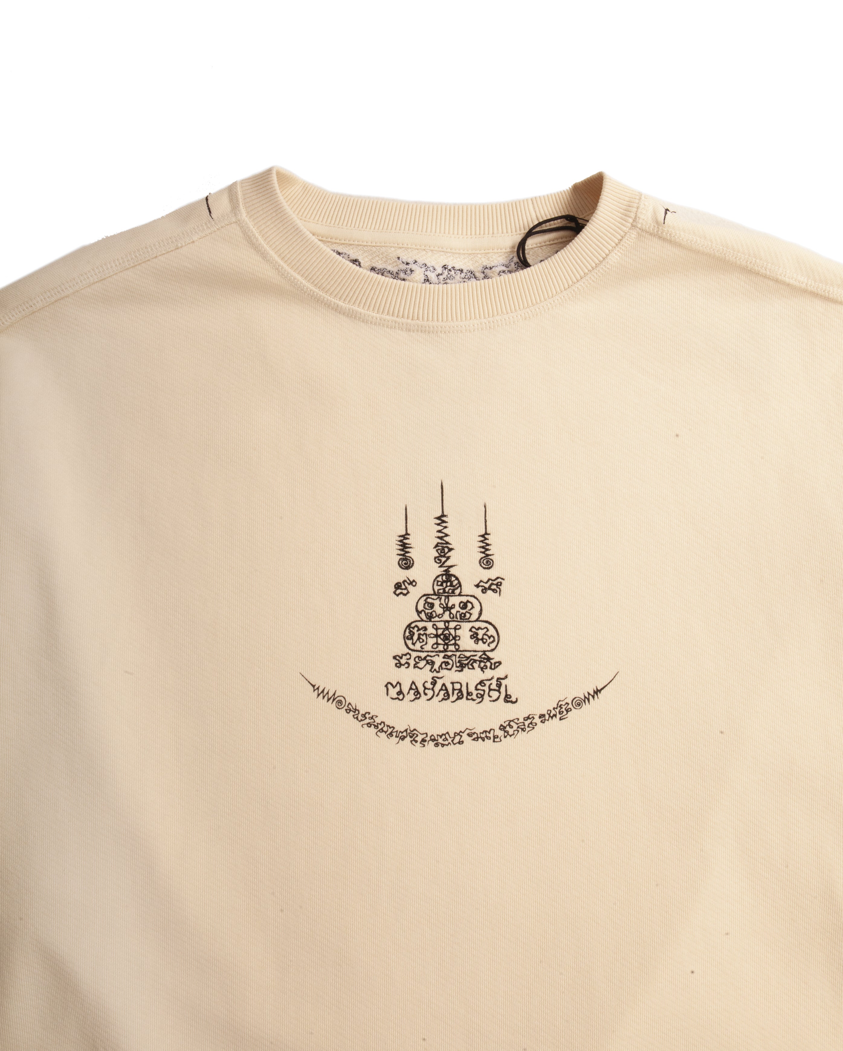 Sak Yant Organic Crew Sweat Ecru OUTLET - Starcowparis