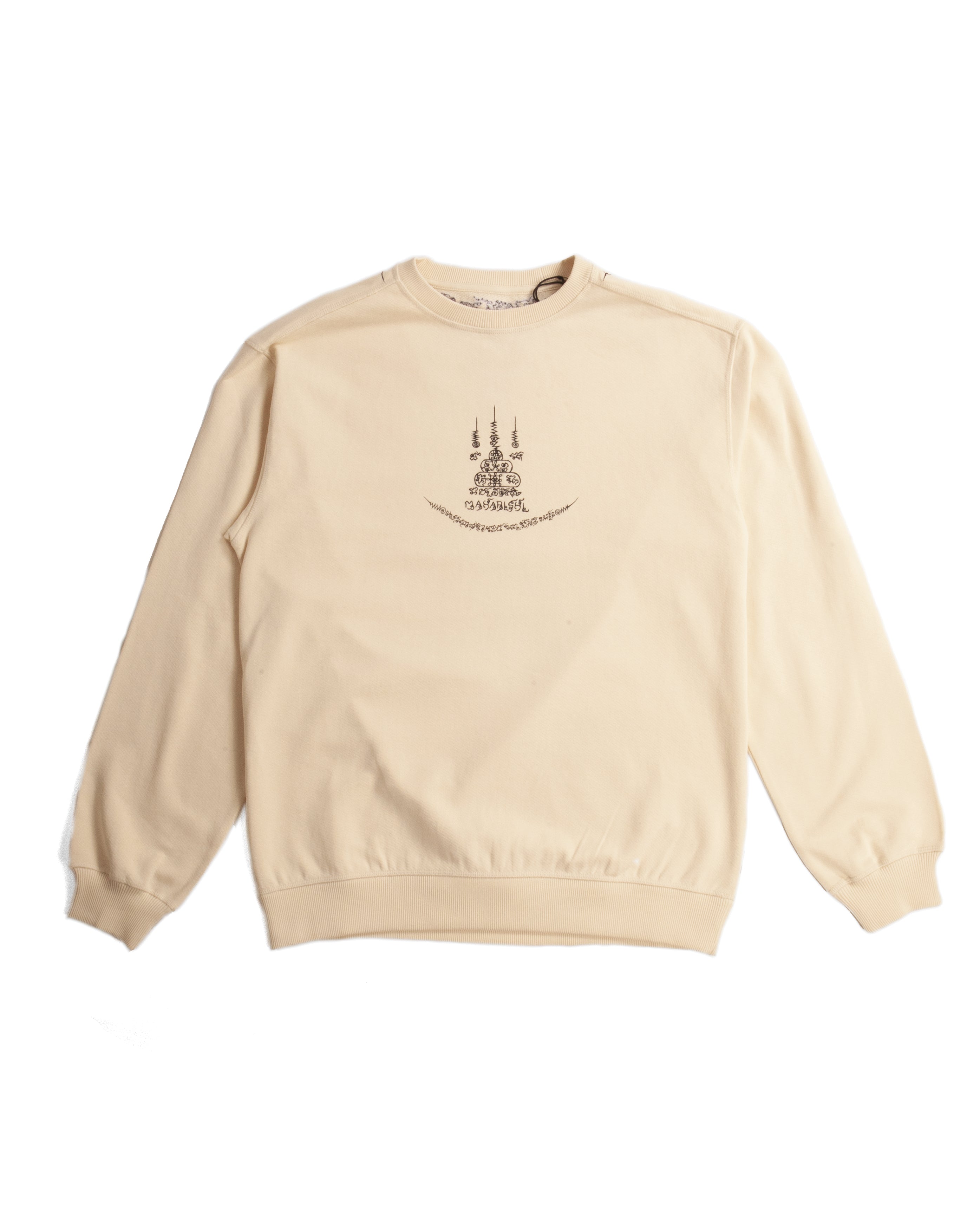 Sak Yant Organic Crew Sweat Ecru OUTLET - Starcowparis