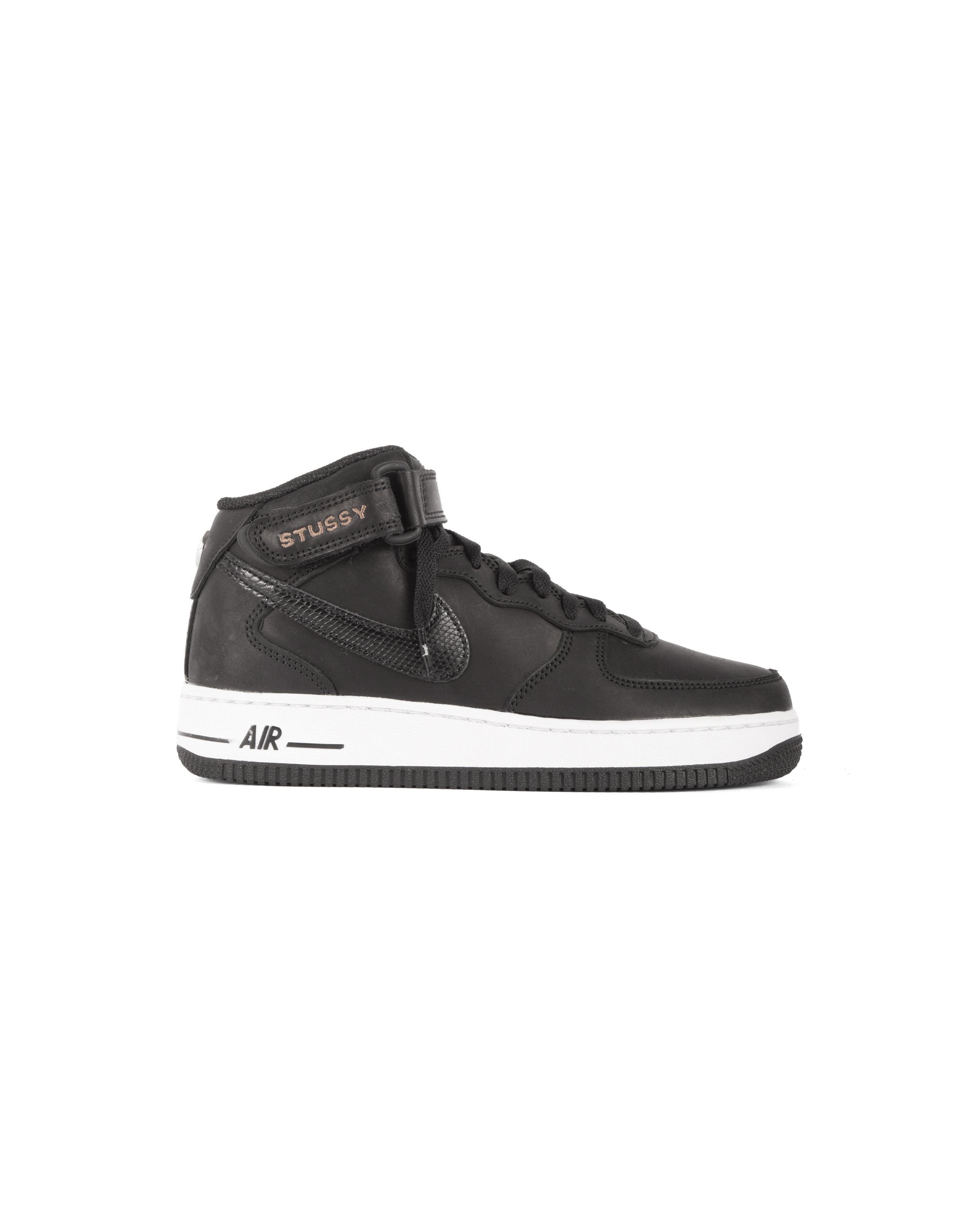 X Stussy Air Force 1 Mid Black White